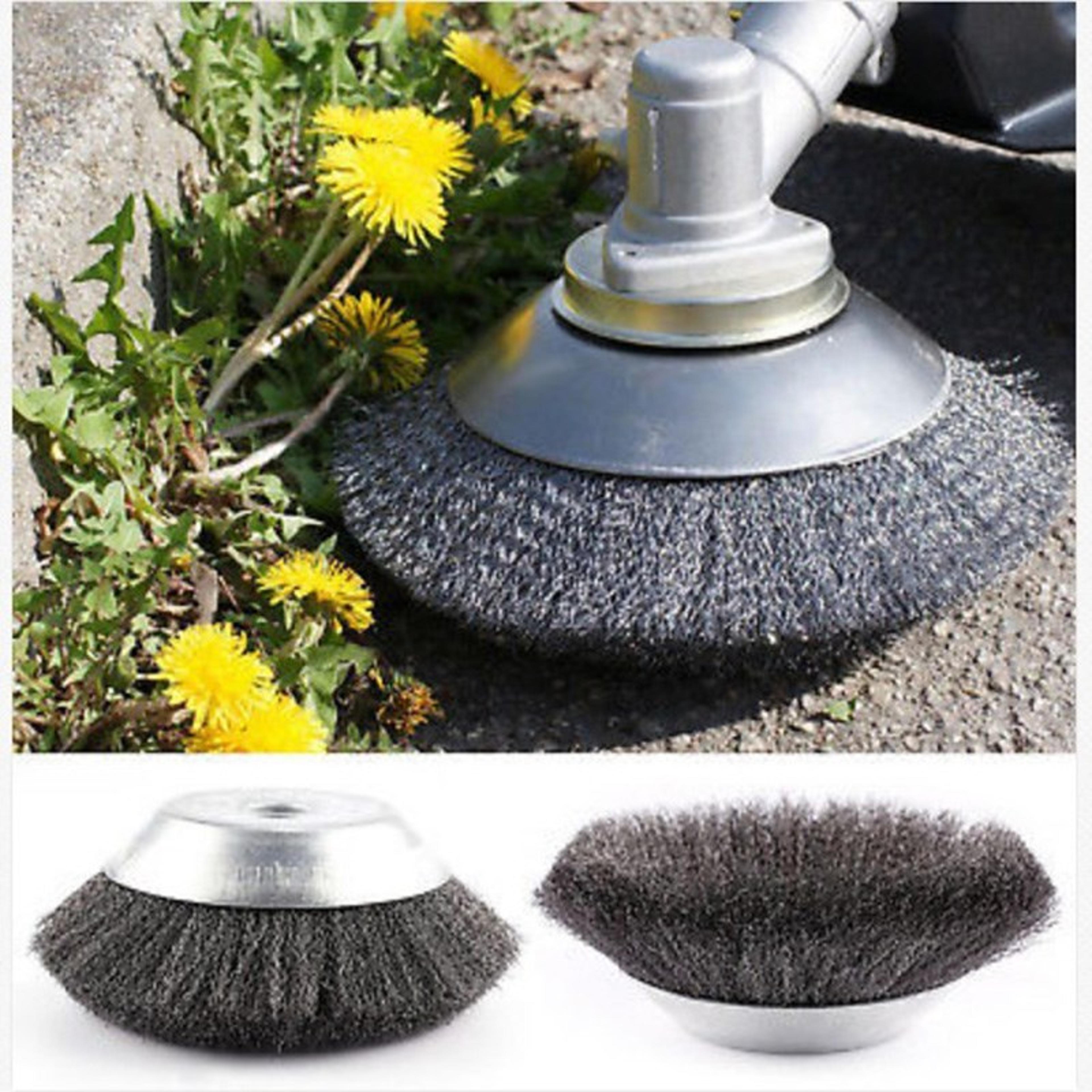 heavy duty steel wire trimmer head weed brush cutter attachment for lawn & garden