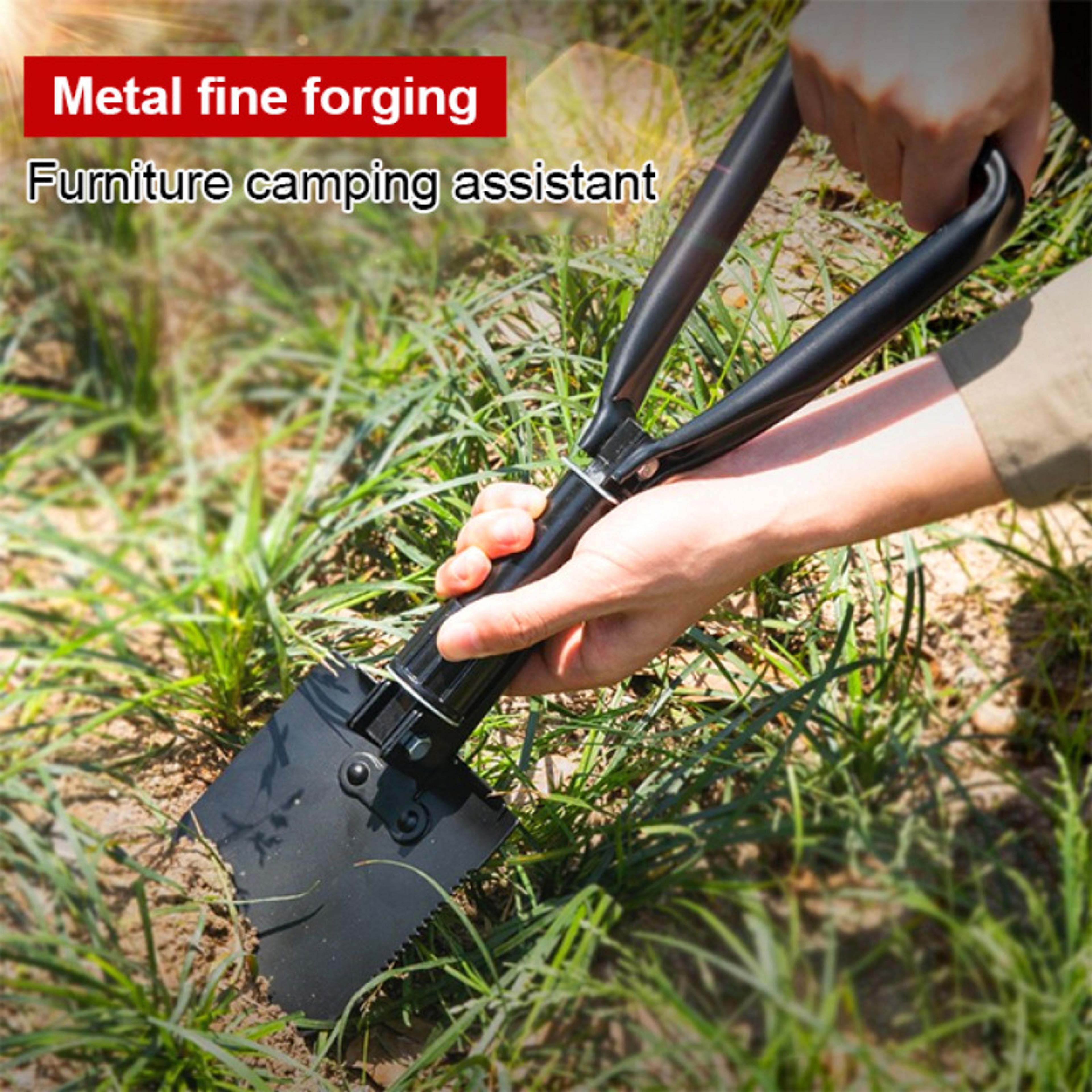 folding camping shovel portable survival entrenching tool with carry bag