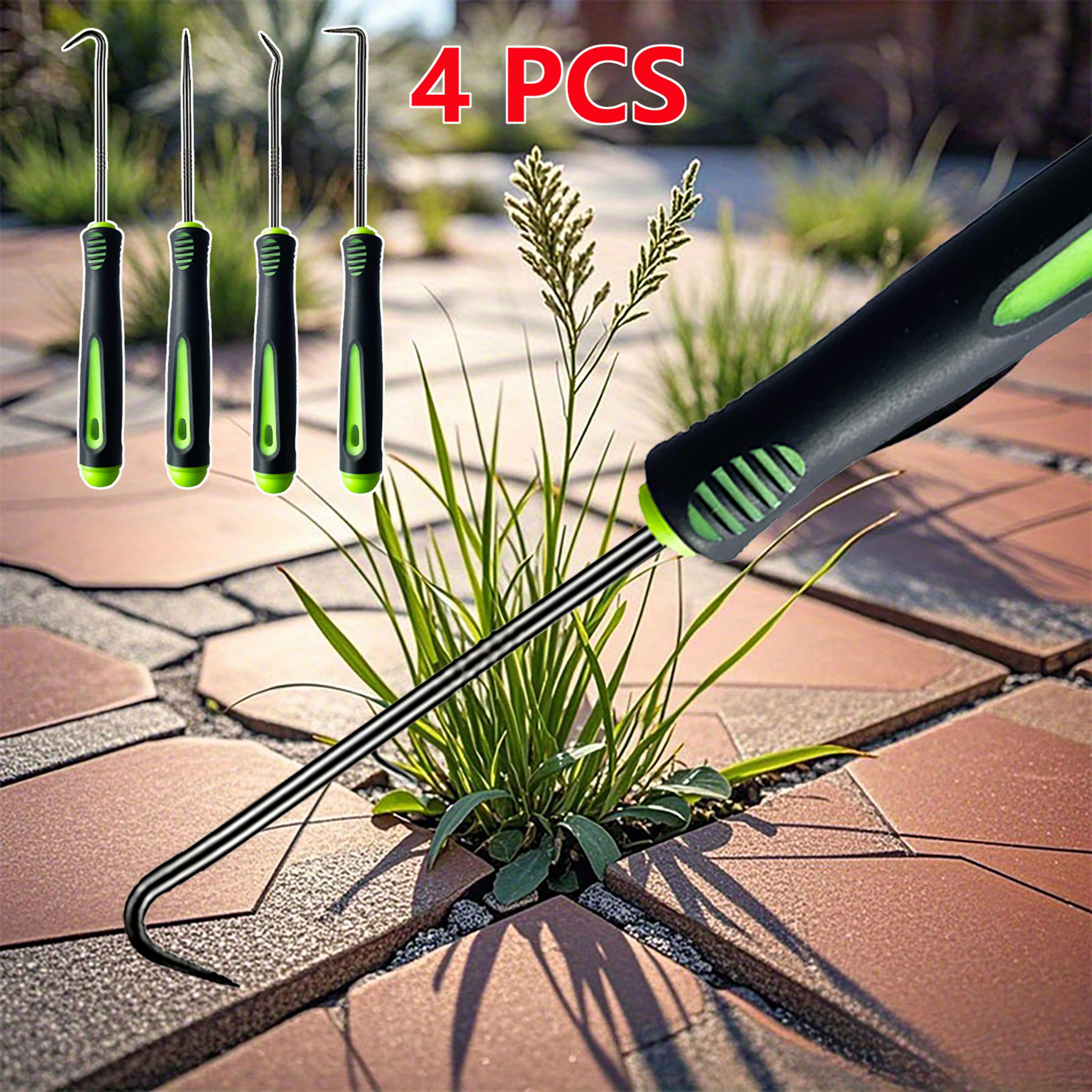 heavy duty weed removal tool set of with ergonomic handles for garden, lawn & moss removal