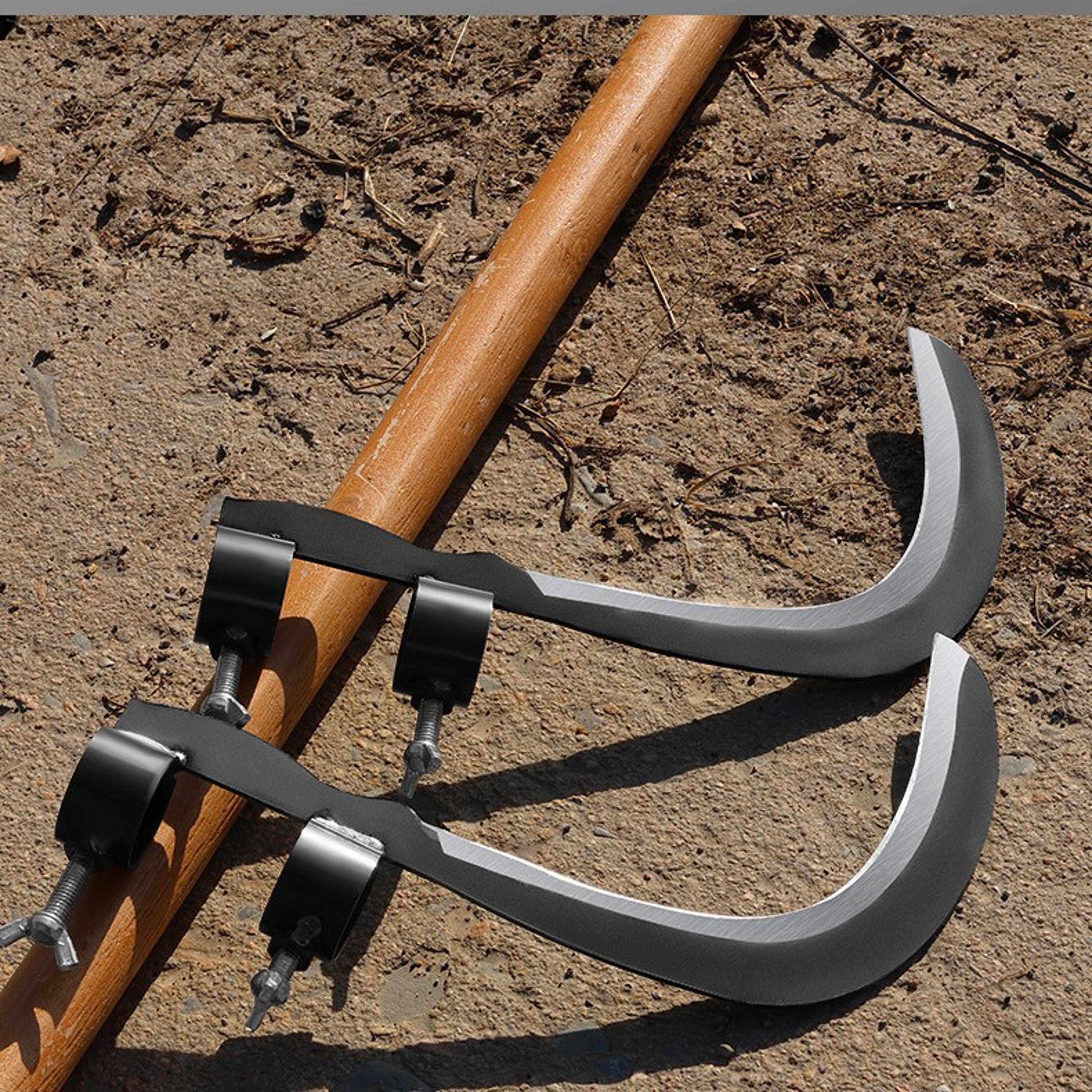 high reach tree pruning sickle branch cutter for easy tree trimming & garden maintenance