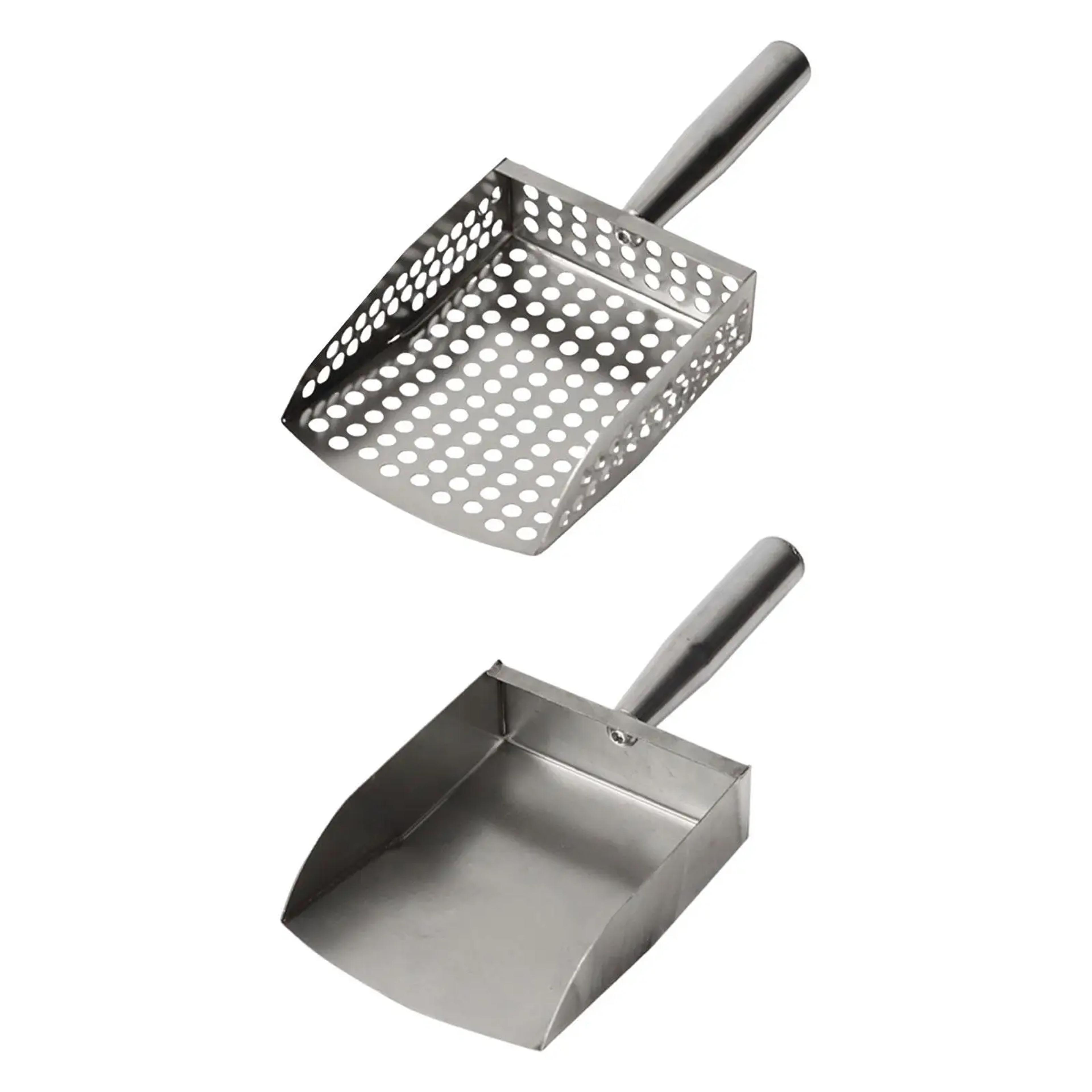 portable beach sand scoop & sand sifter for clam digging, shell collecting & beachcombing