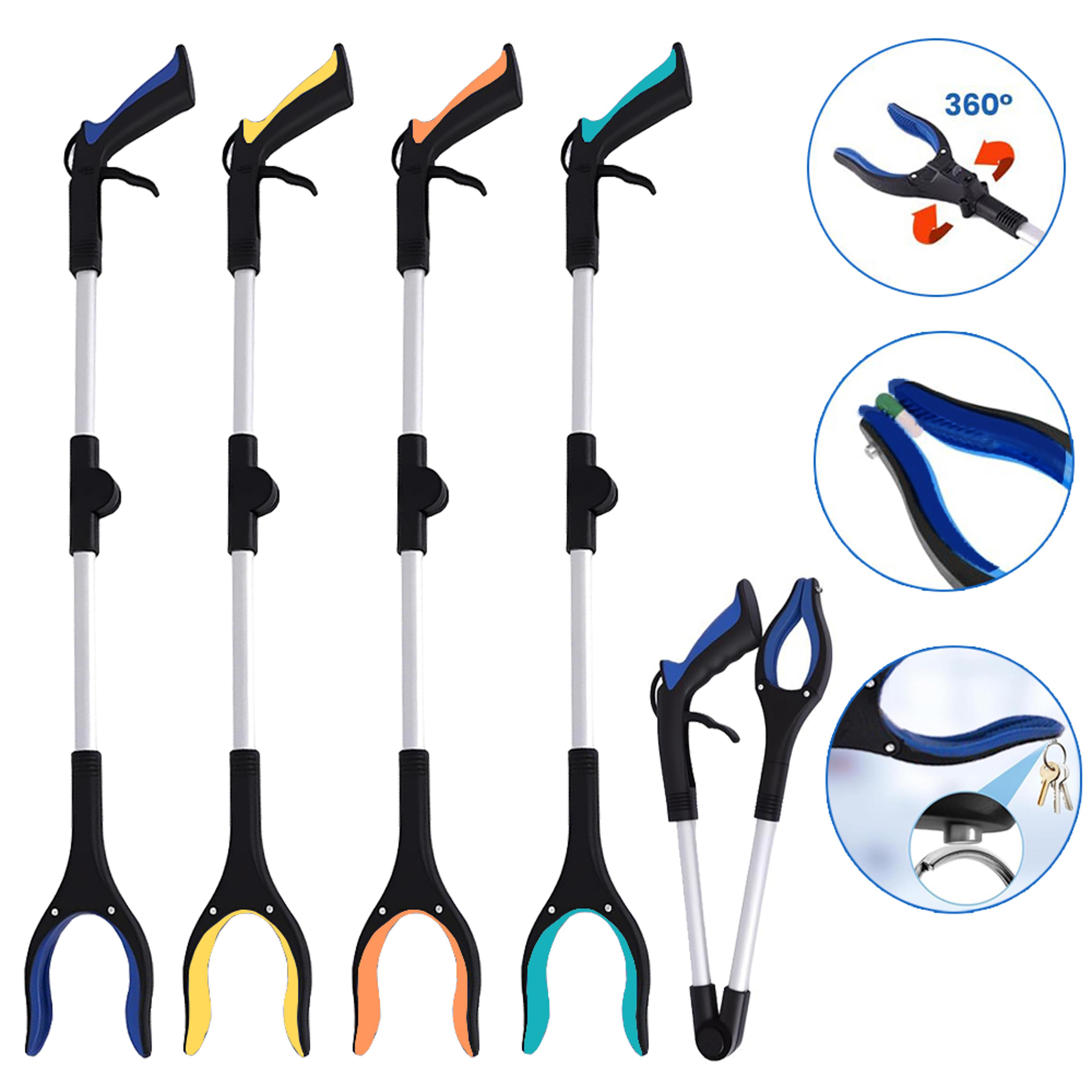 foldable grabber reacher tool heavy duty pick up stick for seniors, home & outdoor use