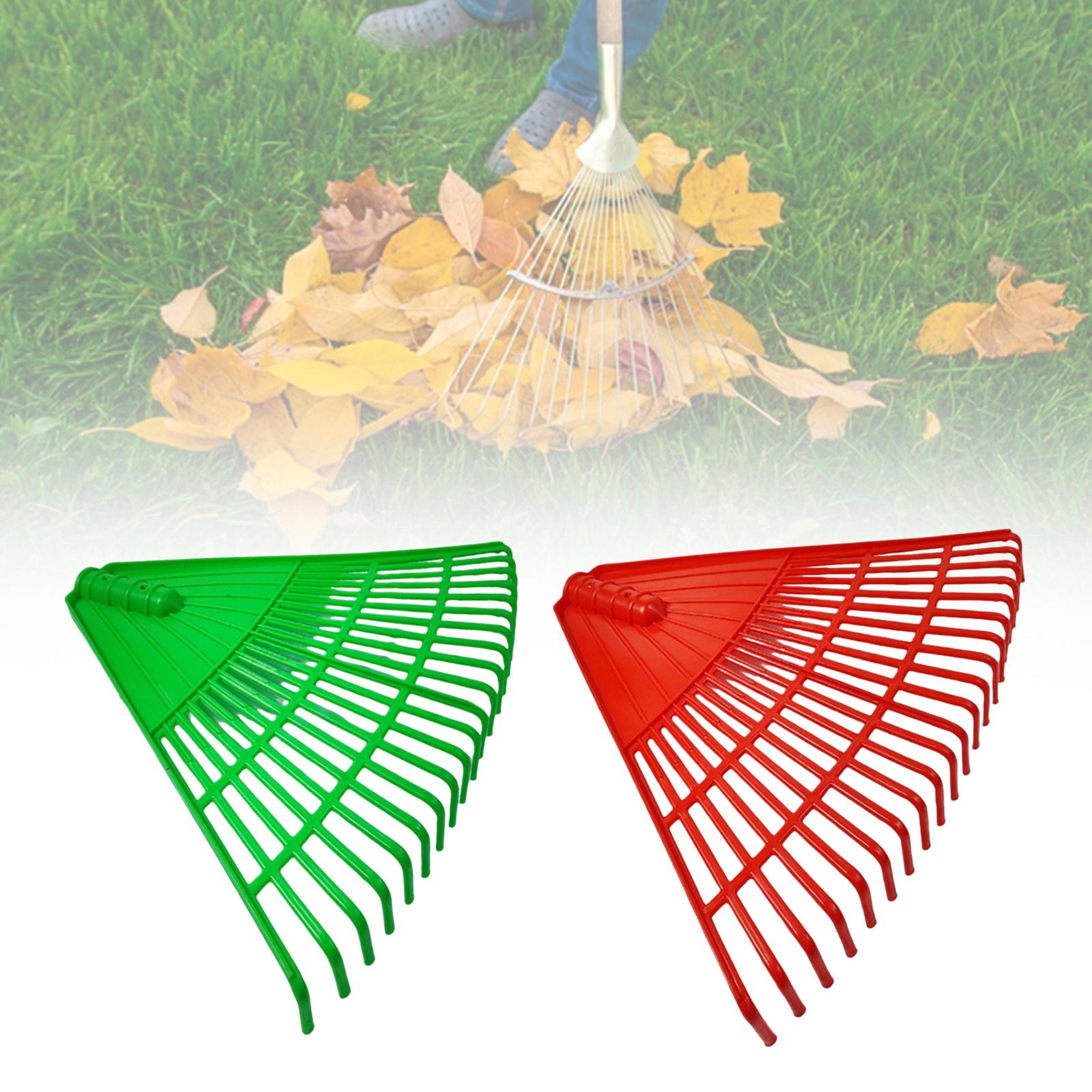 heavy duty leaf rake head replacement for yard cleanup, garden lawn rake for leaves, twigs & grass