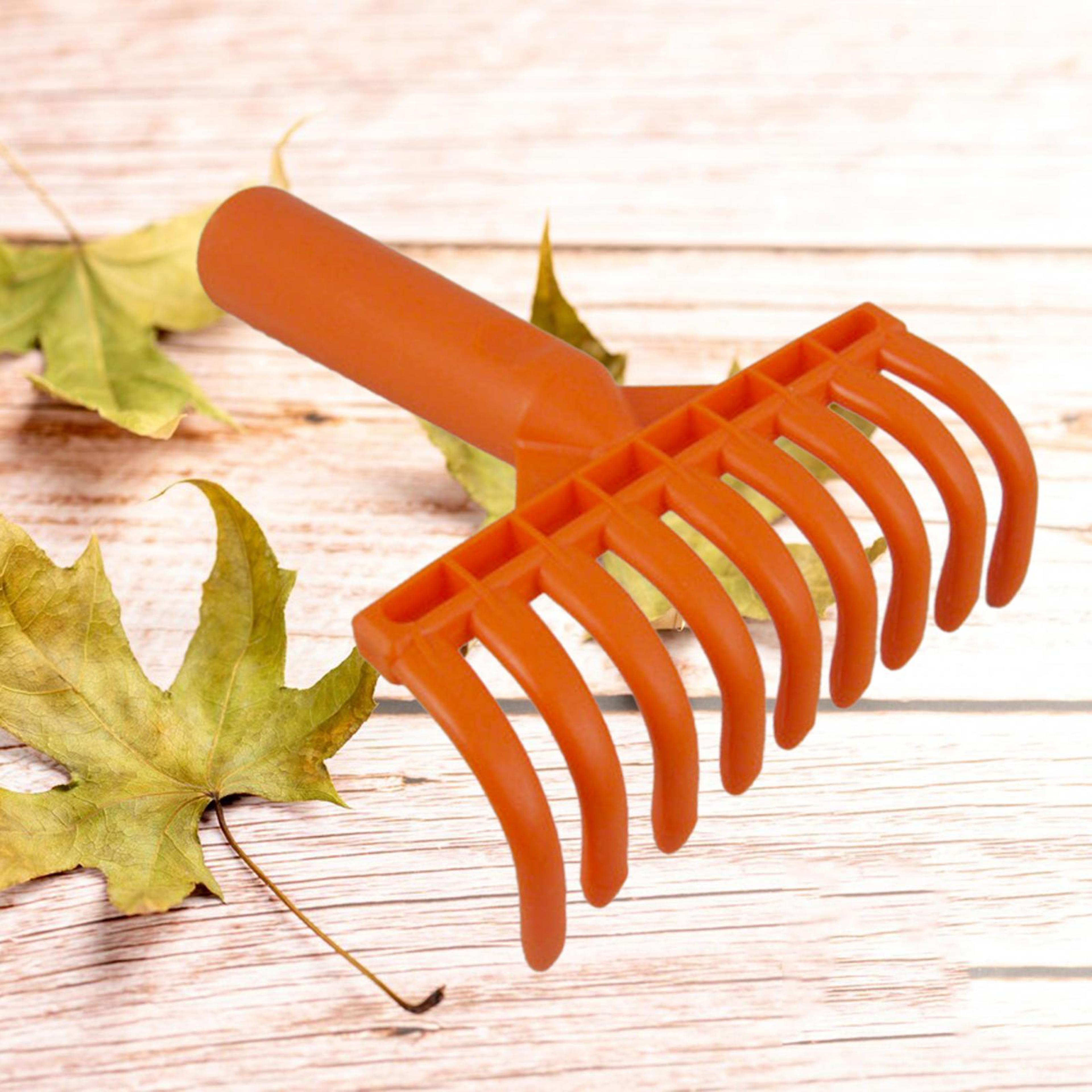 lightweight garden rake with tines ergonomic leaf rake for lawn & yard cleanup