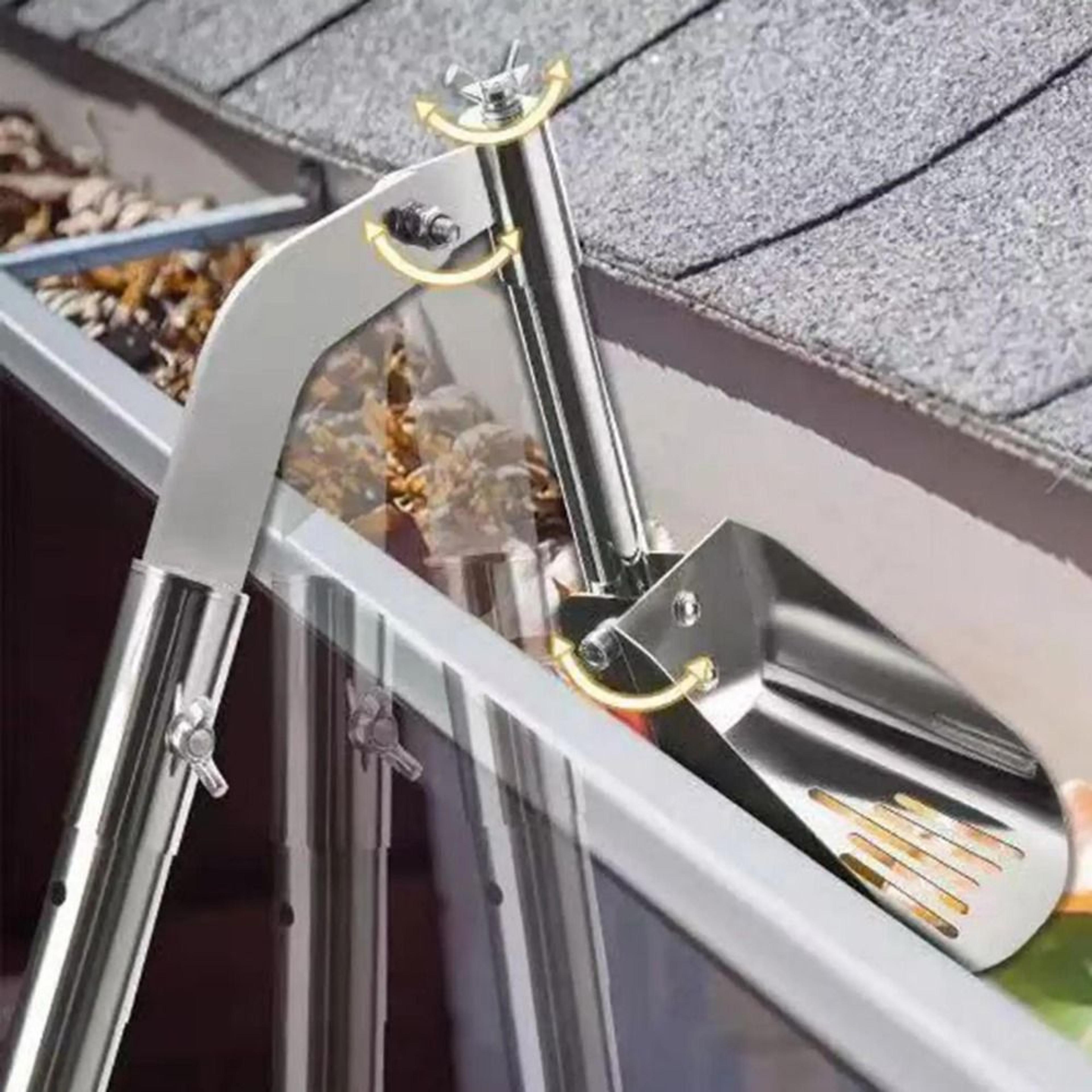 heavy duty gutter cleaning tool stainless steel gutter scoop for roof & leaf debris removal