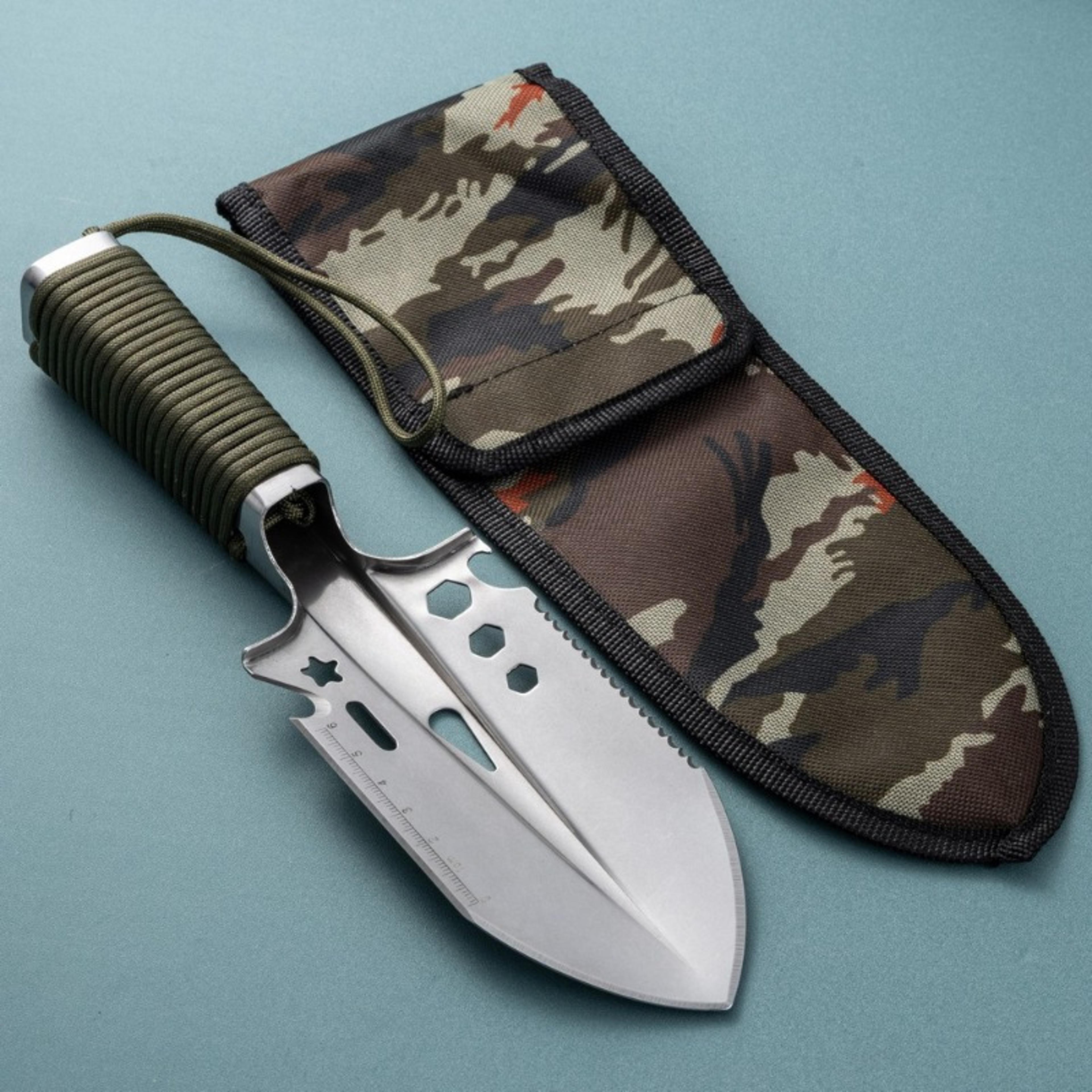 portable camping shovel stainless steel pocket survival garden hand tool