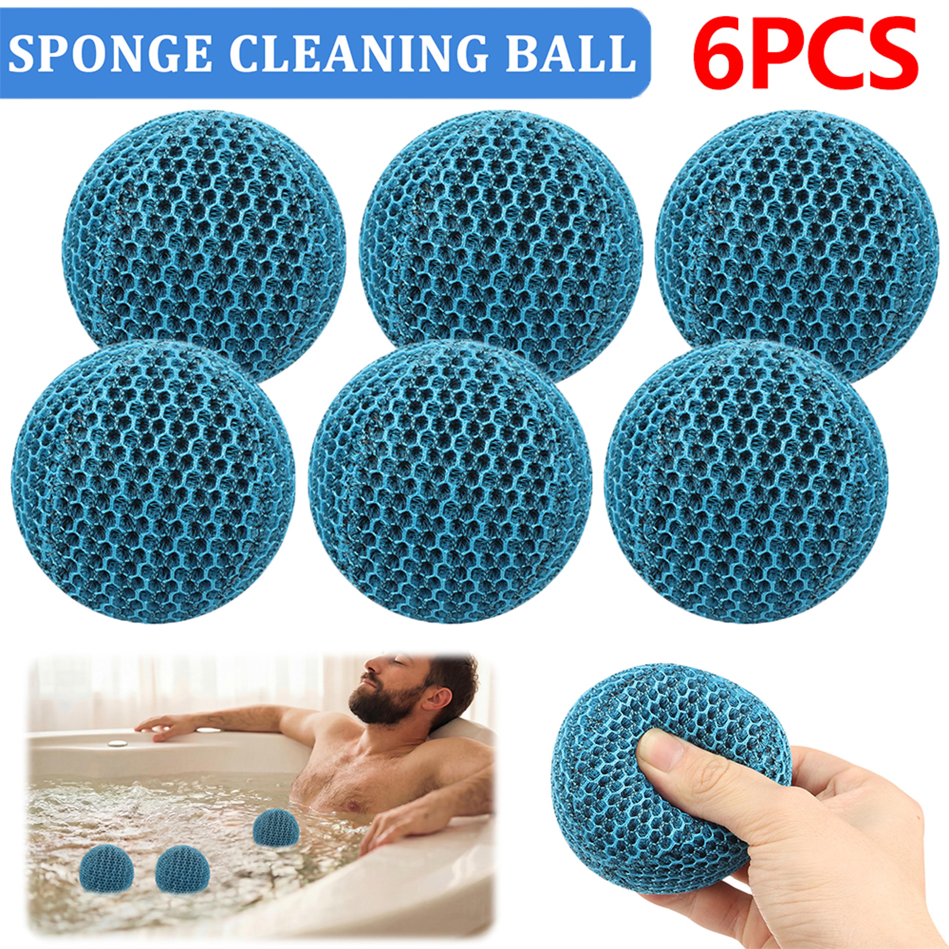 reusable hot tub scum absorber balls pack 3d honeycomb spa scum sponge for pools & bathtubs