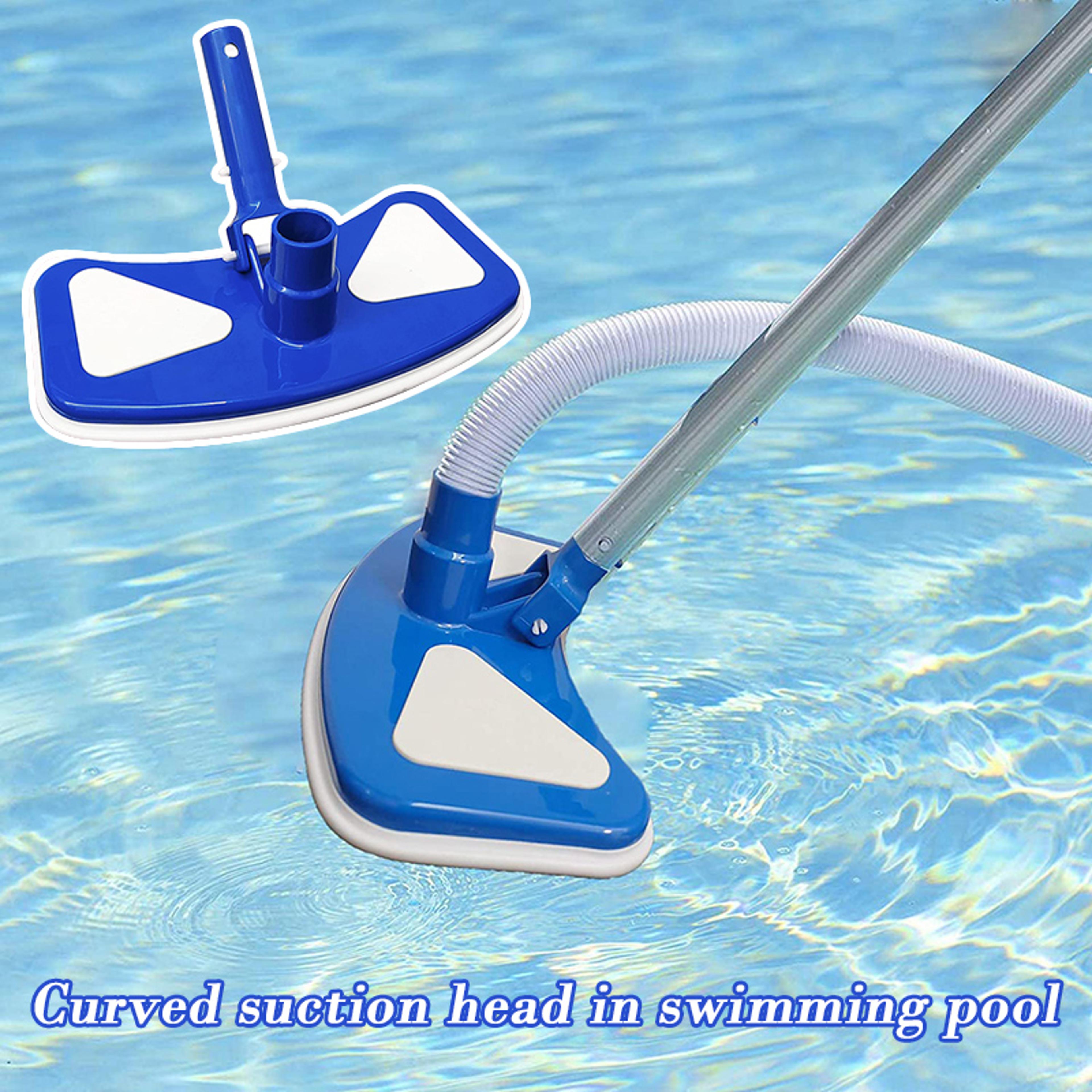 weighted pool vacuum head with nylon brushes for above ground & in ground swimming pools