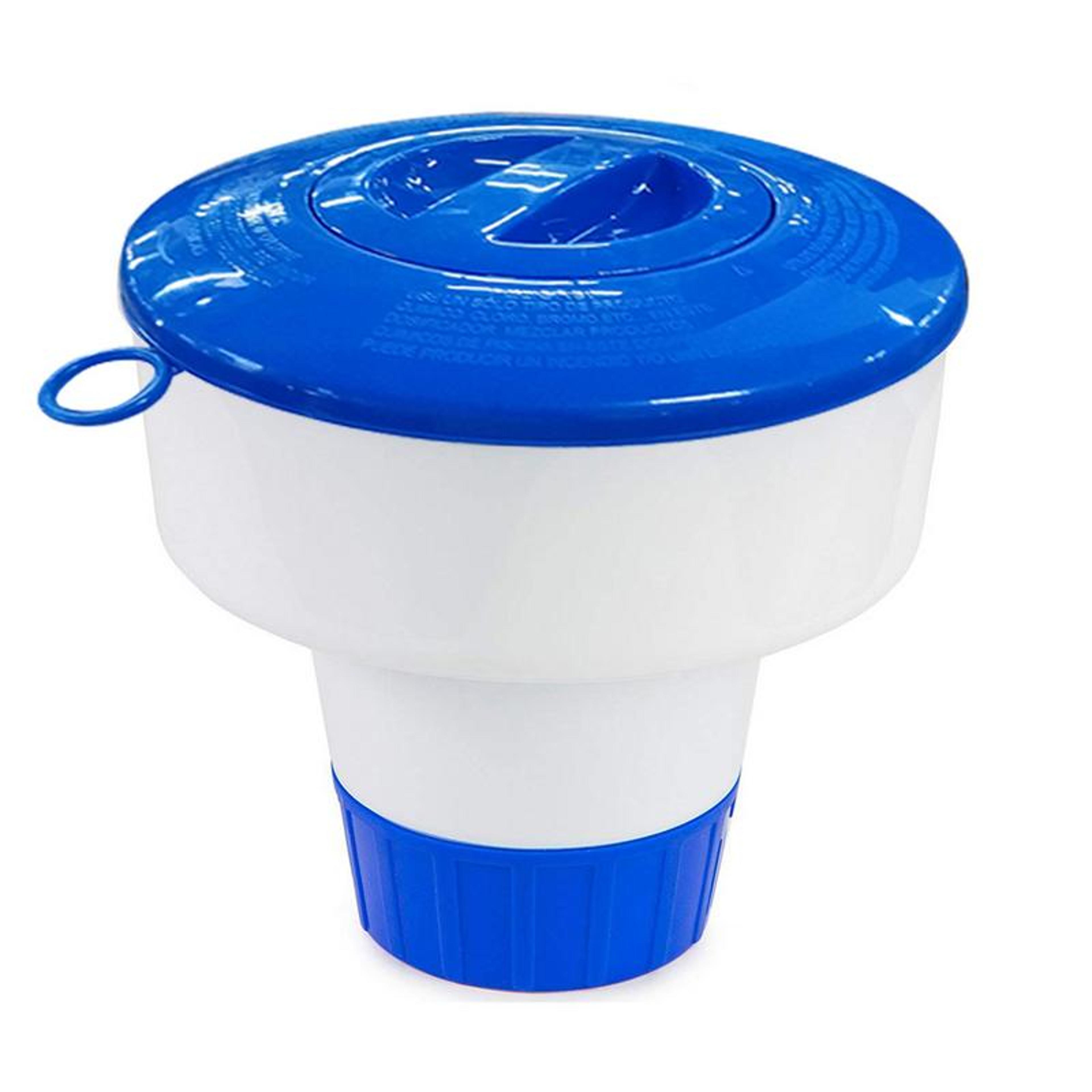 floating chlorine dispenser for pools with adjustable chlorine tablet holder