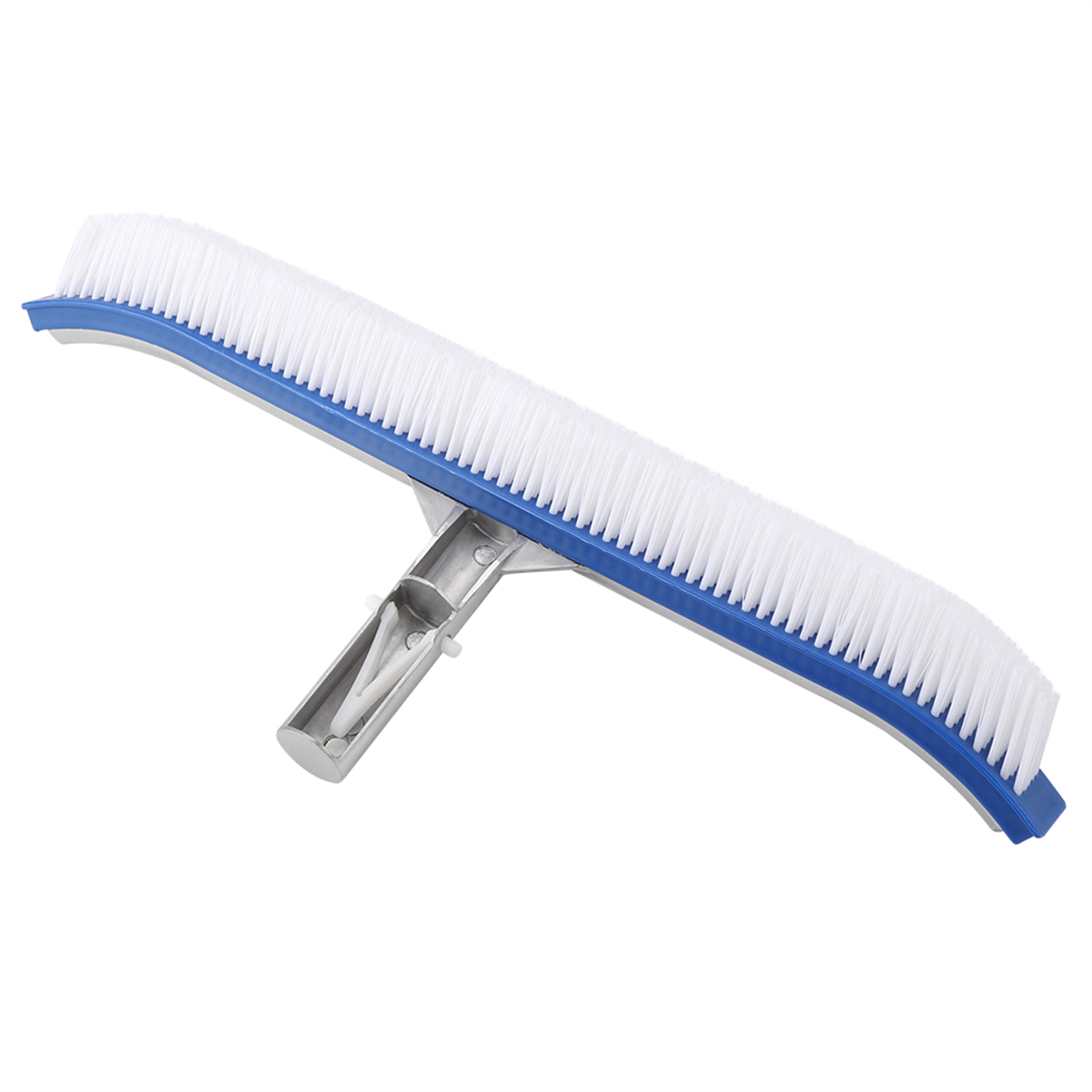 pool wall brush with aluminum handle for fast swimming pool cleaning