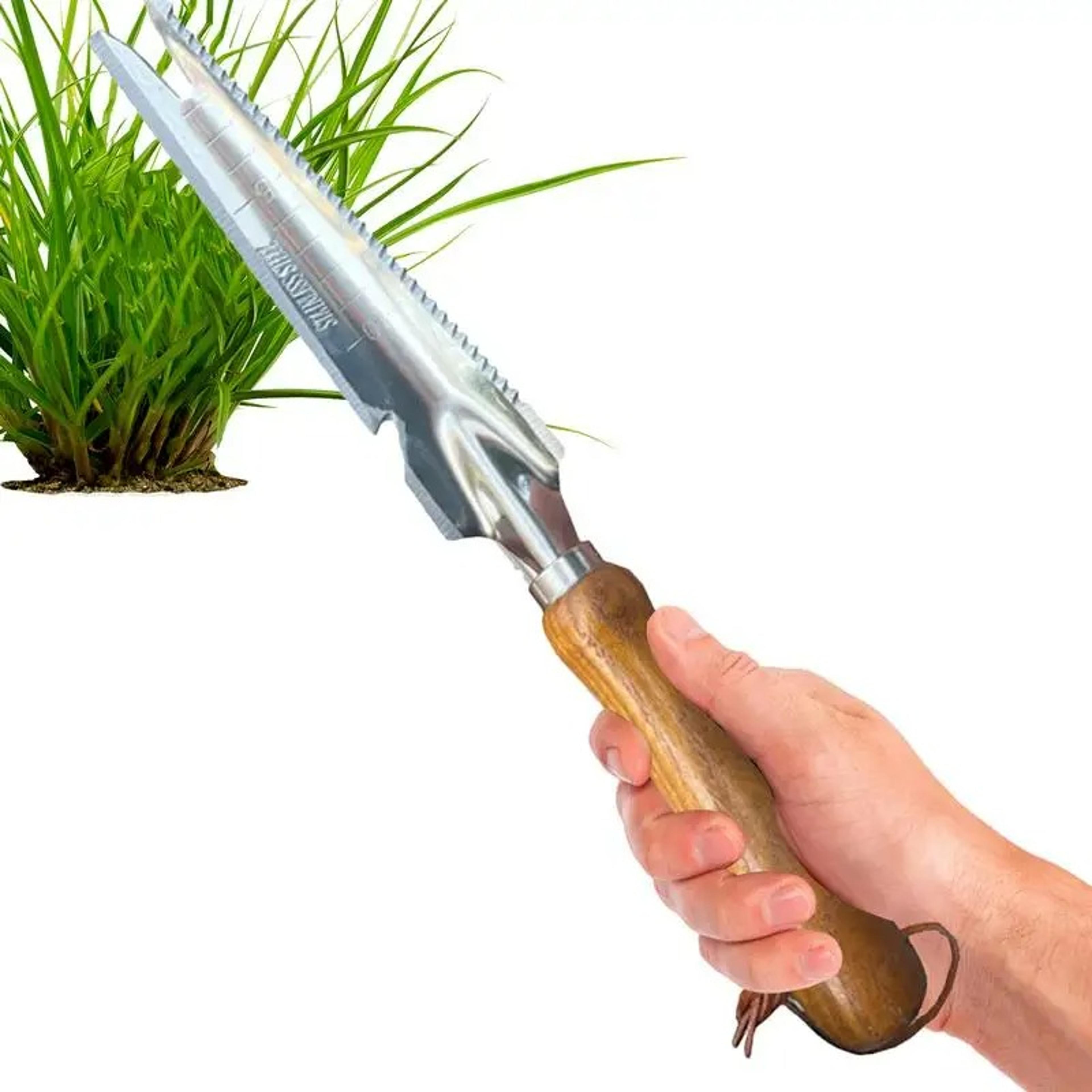 garden weeder tool stainless steel hand weeder puller for digging, planting & root removal