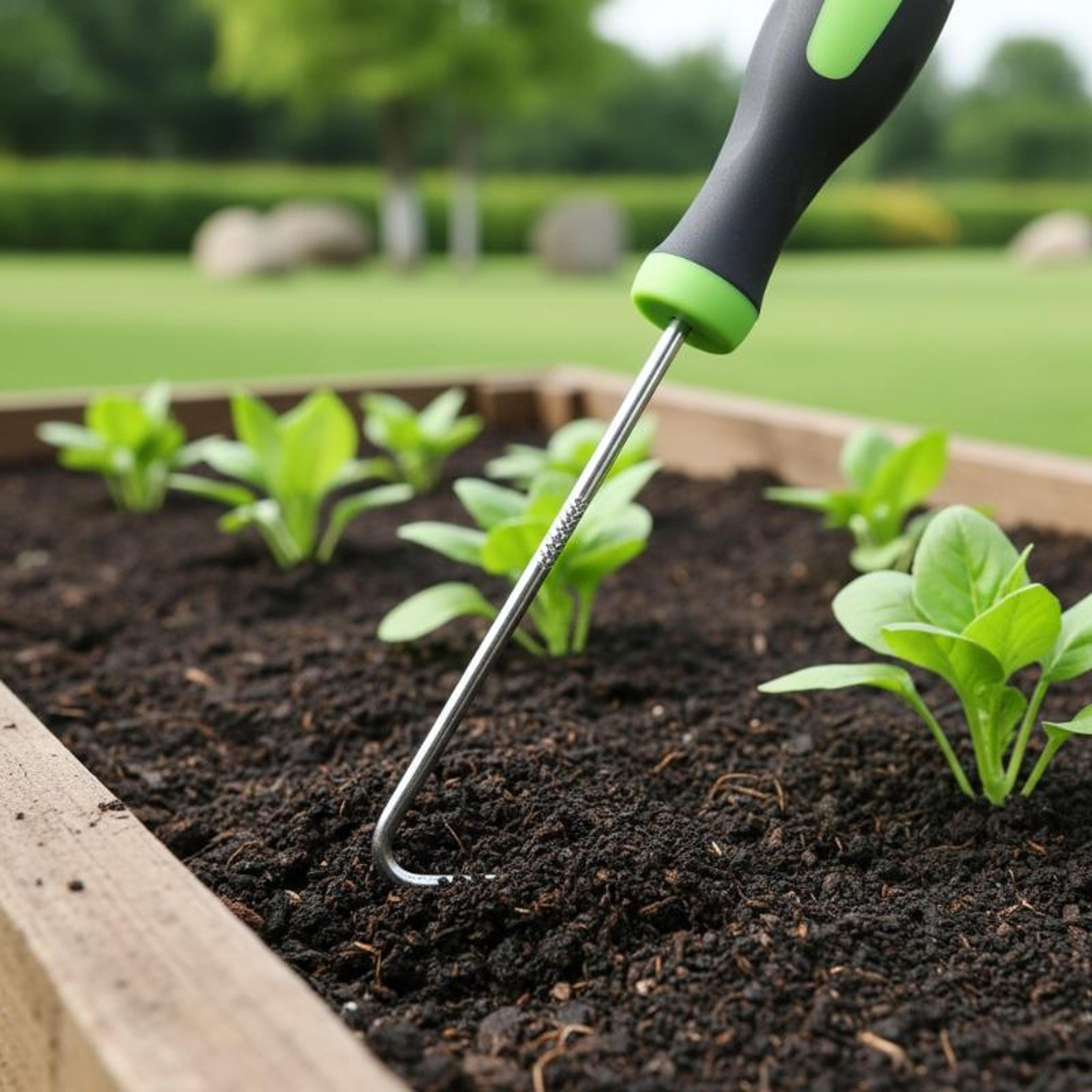 heavy duty manual weeder root puller tool for easy garden & lawn weed removal