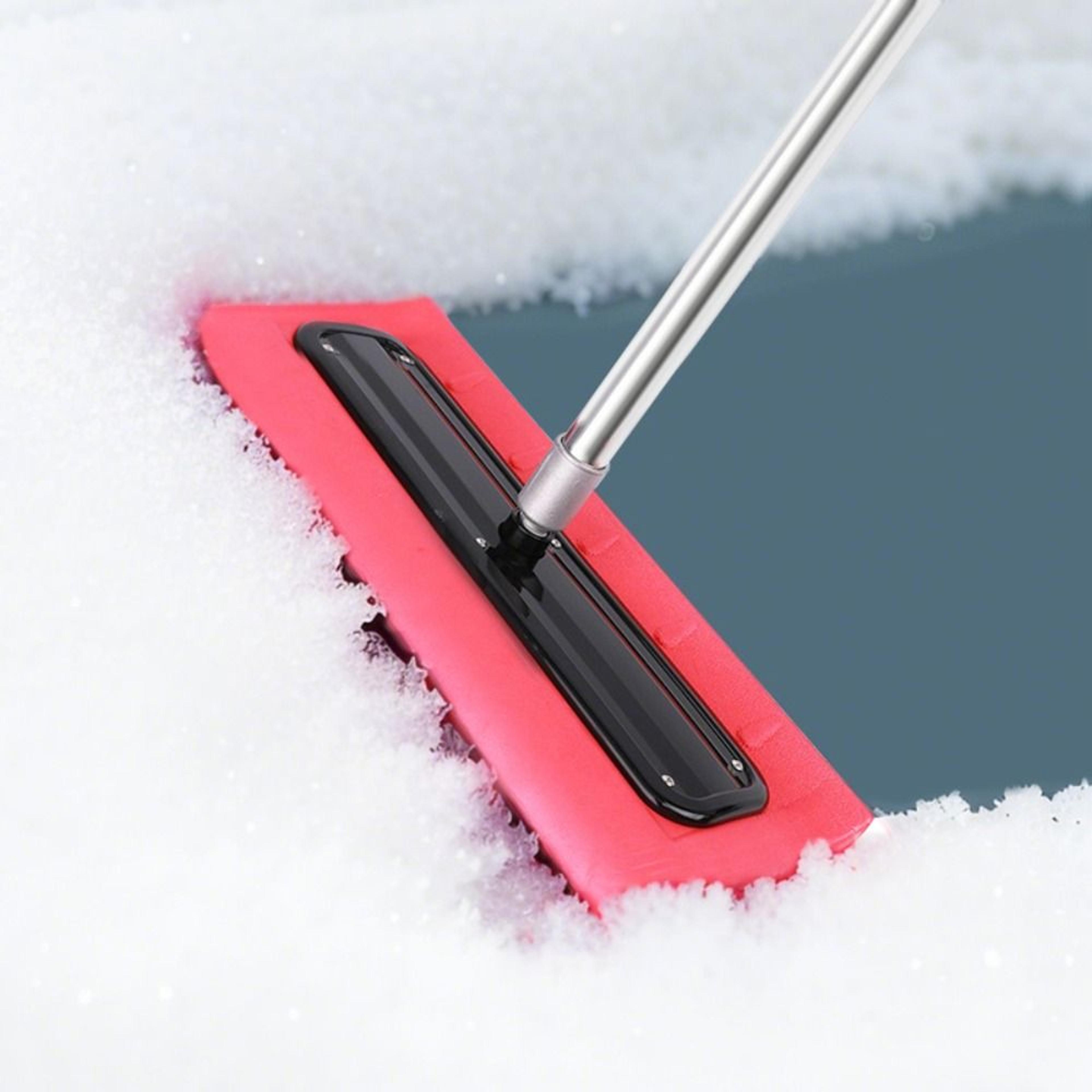 lightweight roof snow rake foam head snow removal tool for roofs, vehicles & high reach cleaning