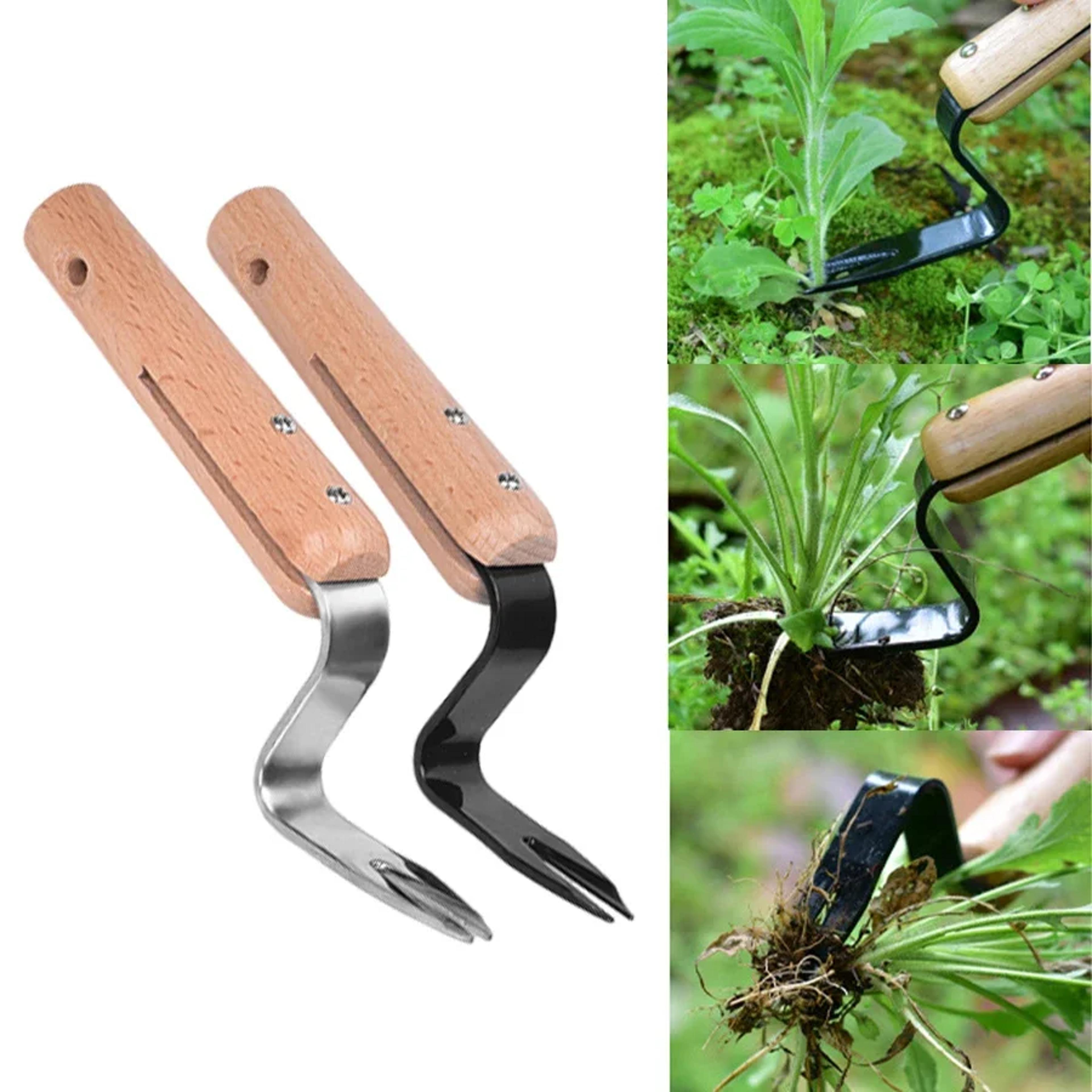 handheld dandelion puller and durable garden fork manual weed removal tool for lawn care