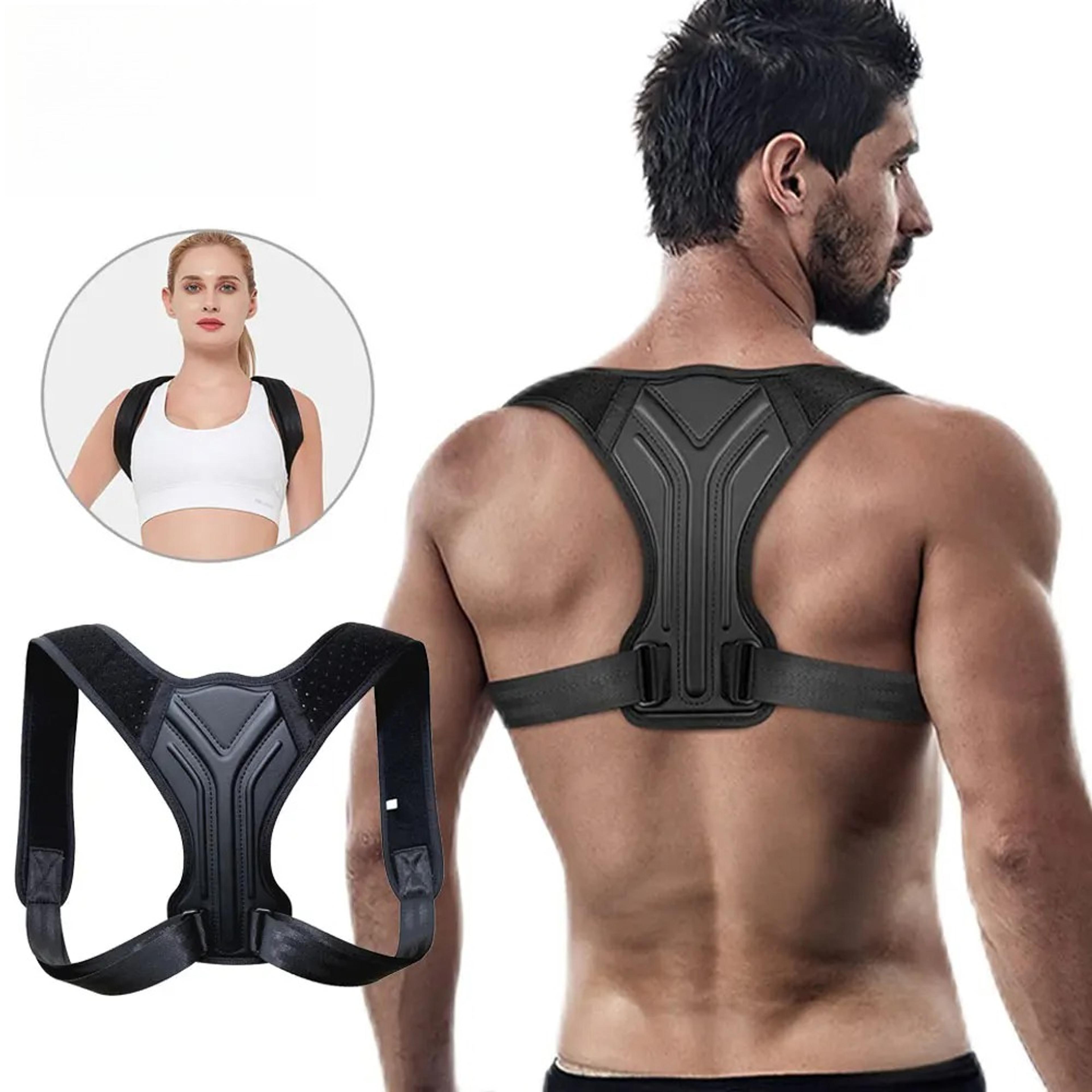adjustable posture corrector belt with clavicle spine support for back shoulder alignment and upper neck relief