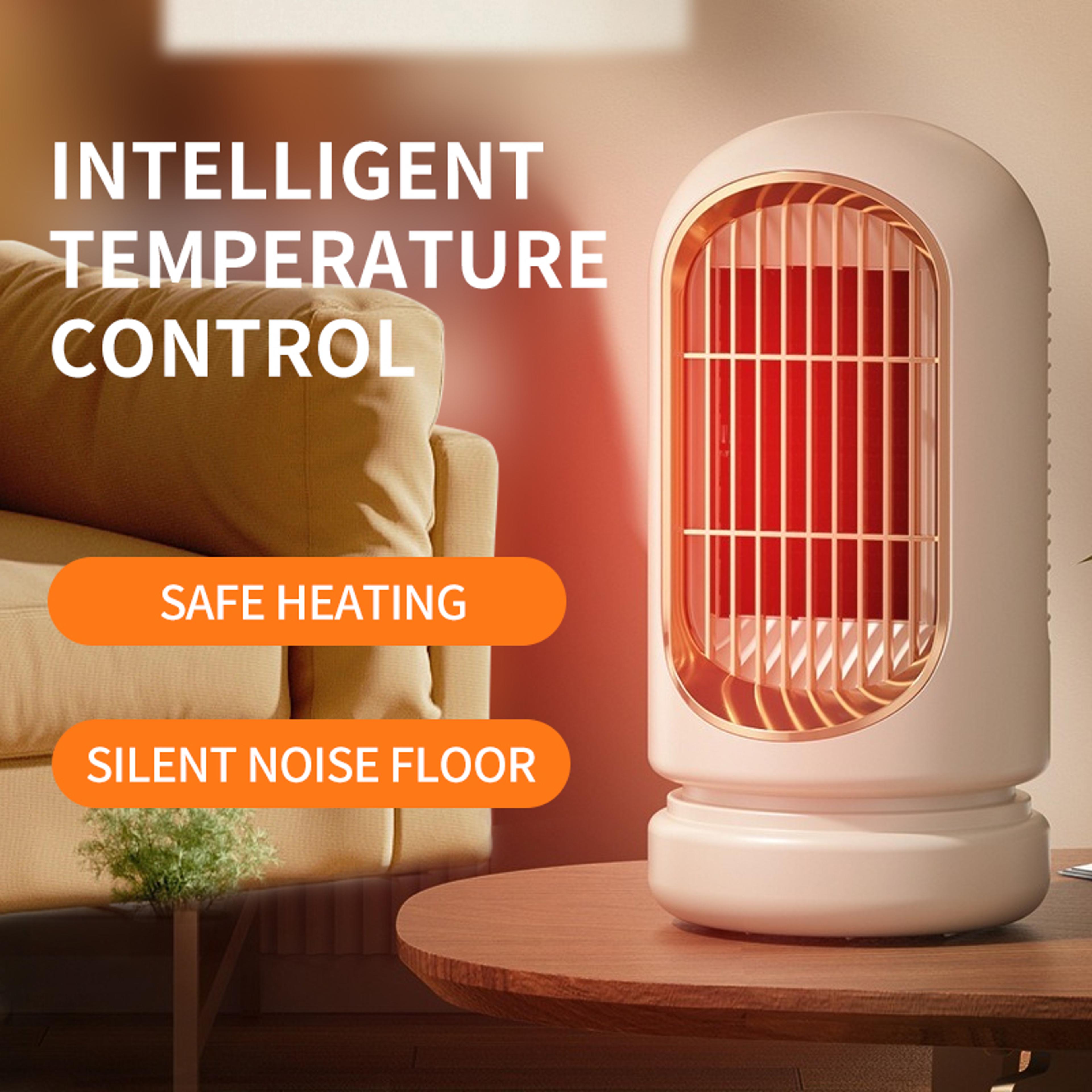 portable space heater with ptc ceramic heater technology fast quiet mini electric heater for desk bedroom office