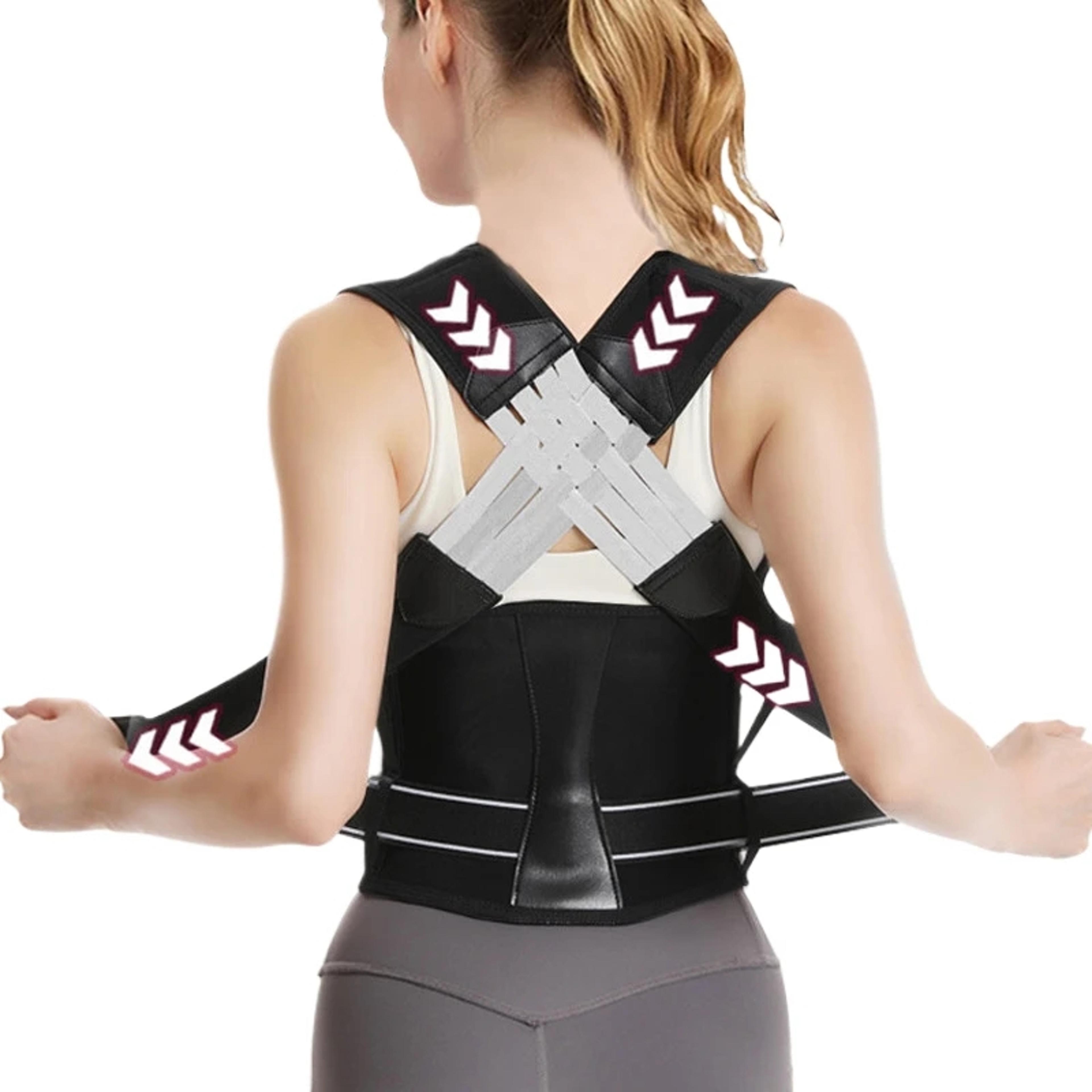 adjustable posture corrector brace with thoracic support for neck shoulder pain relief and back alignment