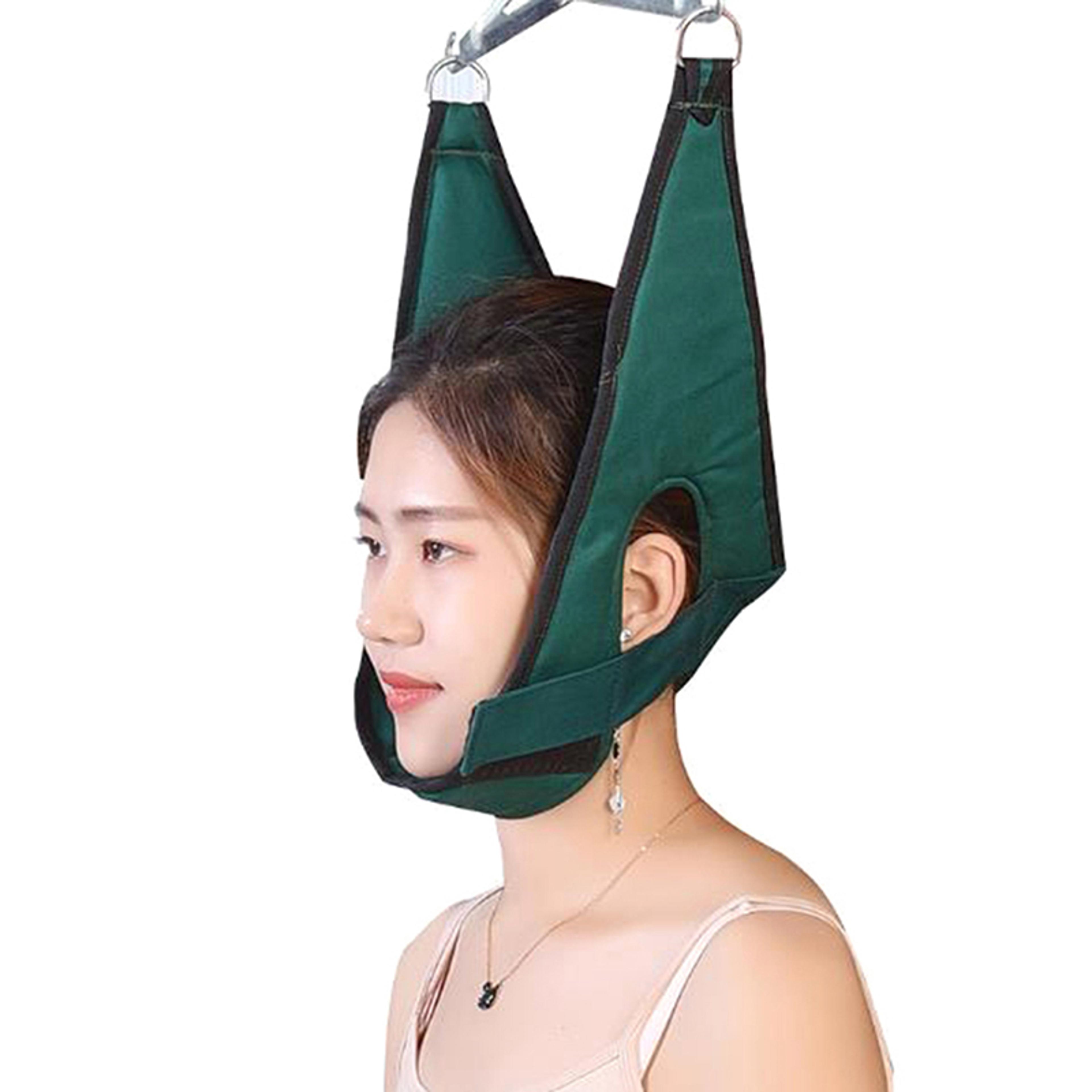 hanging neck traction belt posture corrector support neck stretching device pain