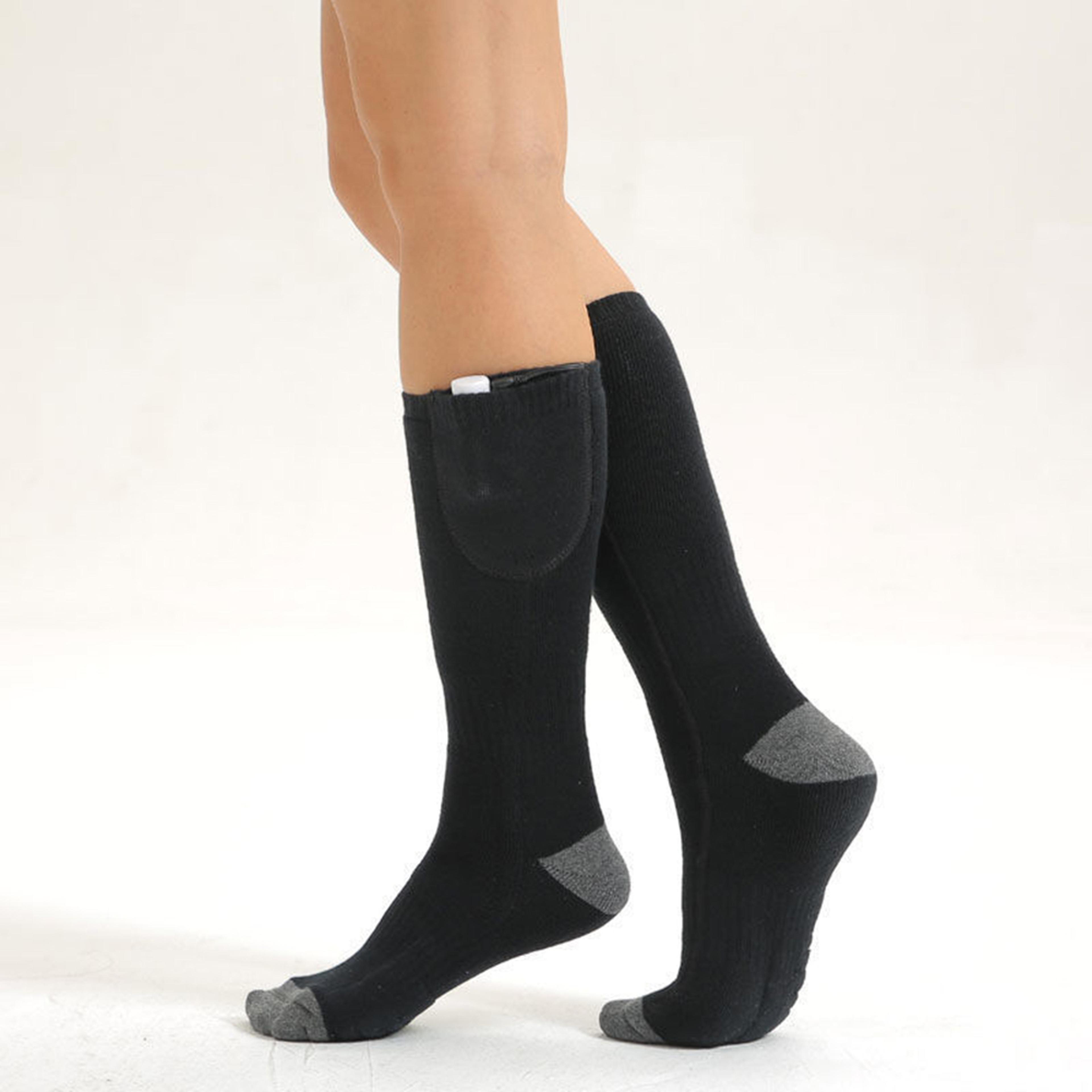 electric heated socks for winter skiing hiking anti slip thermal foot warmer socks