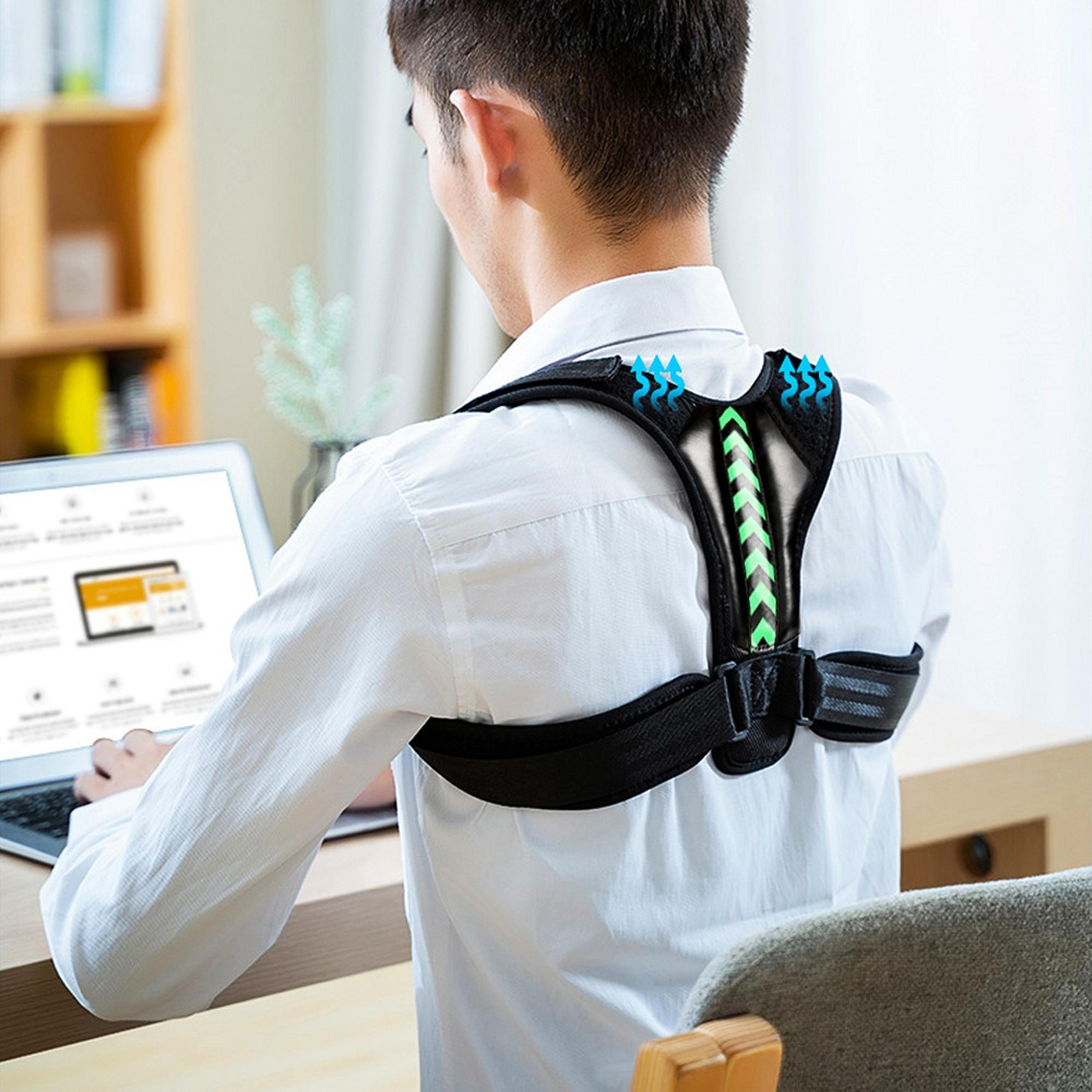adjustable posture corrector brace with clavicle support breathable upper back brace for daily posture training