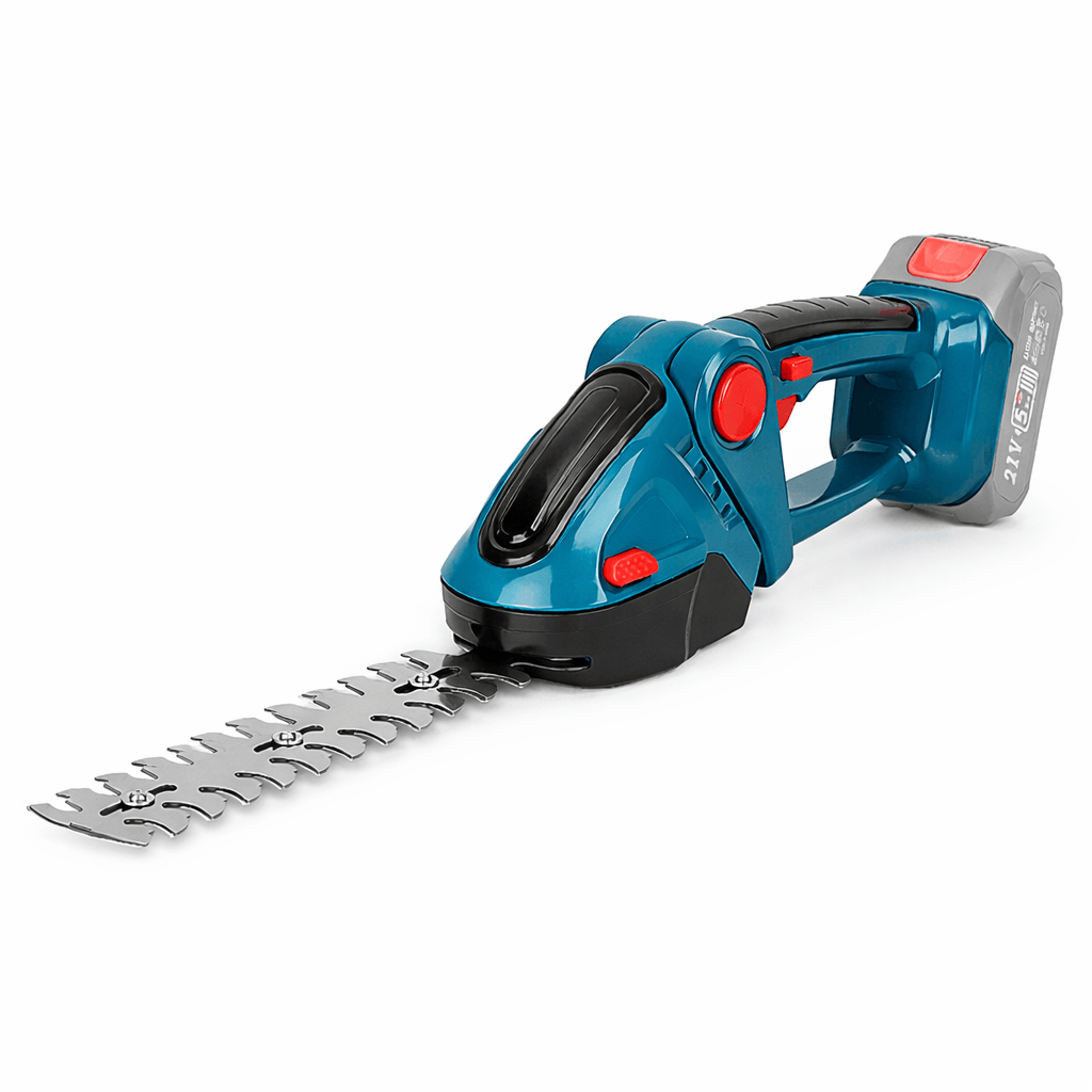 2-in-1 cordless hedge trimmer and grass shears adjustable electric shrub pruner garden tool