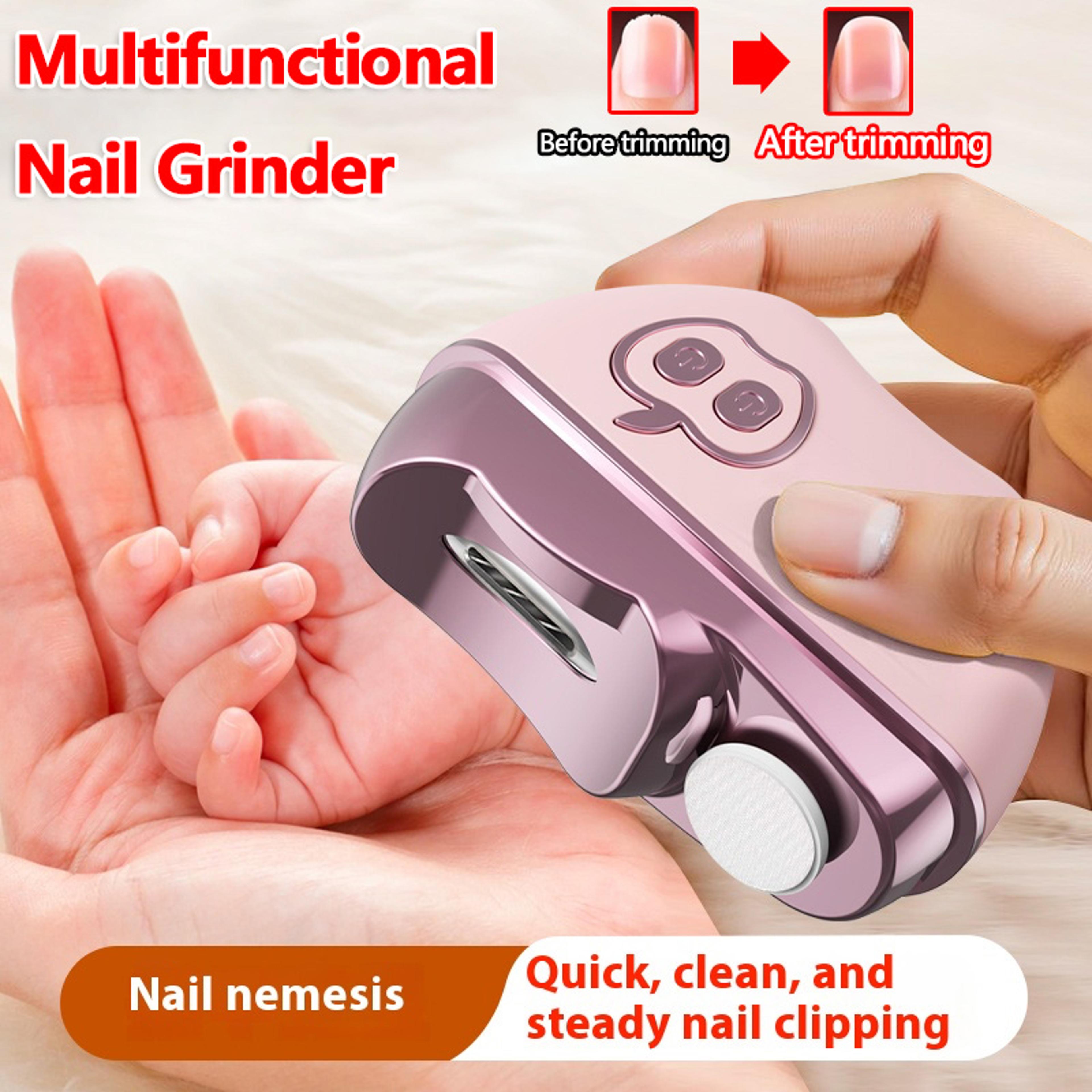 rechargeable electric nail clipper with dust collector low noise automatic nail grinder for adults kids and seniors