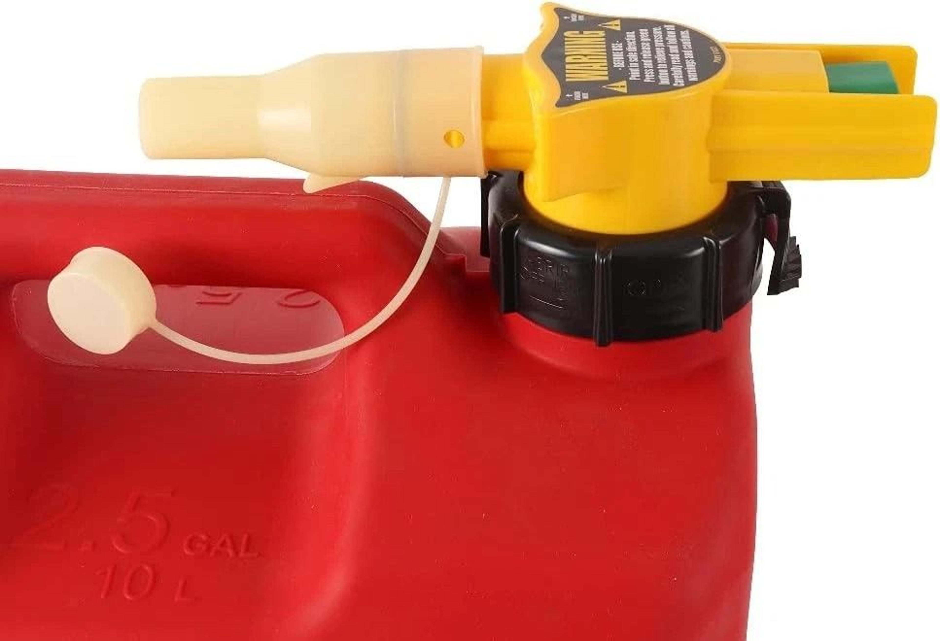 no-spill 1405 2-1/2 gallon poly gas can with push button spout