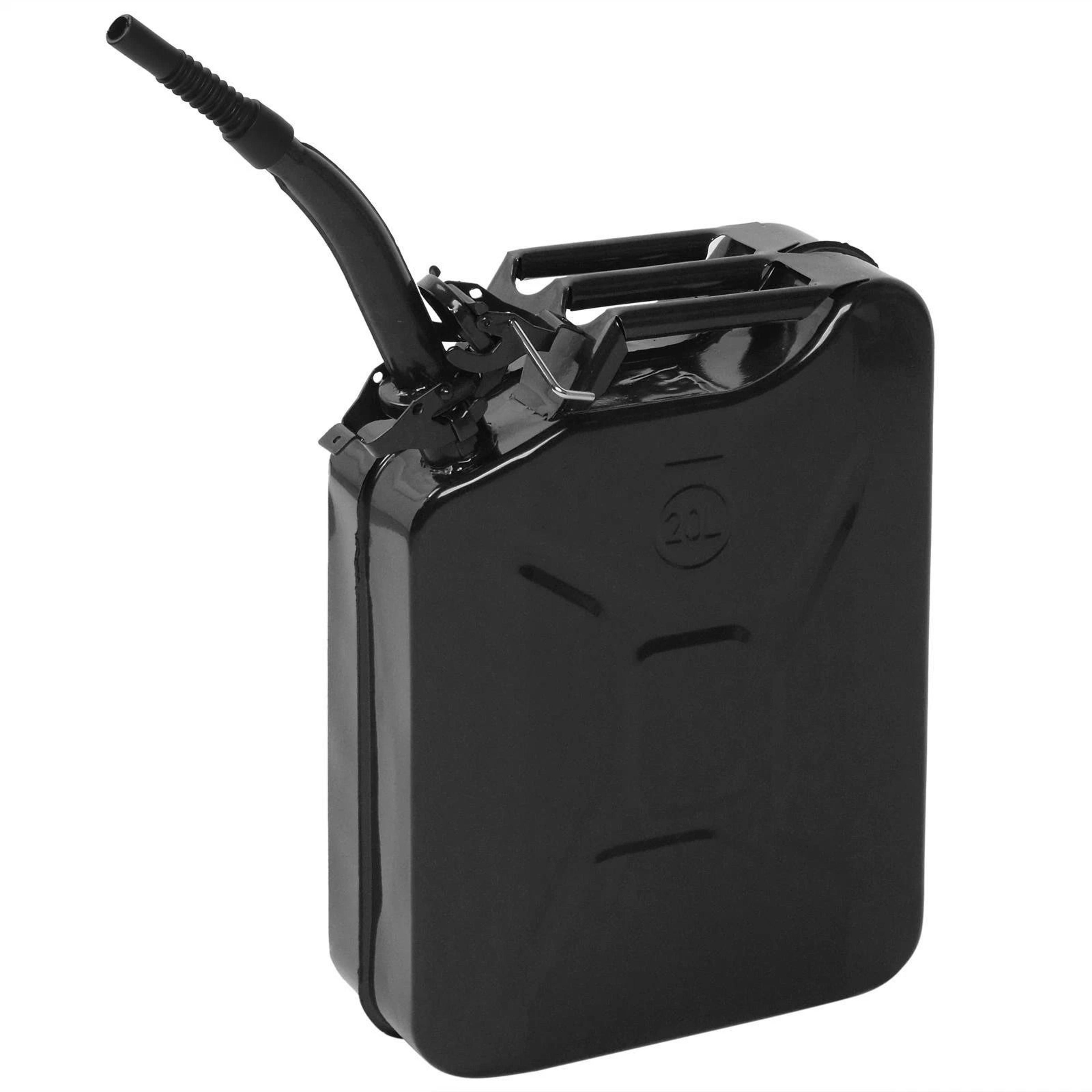 heavy duty steel jerry can 5 gallon gas can with spout 20l metal fuel container for gasoline, diesel & oil