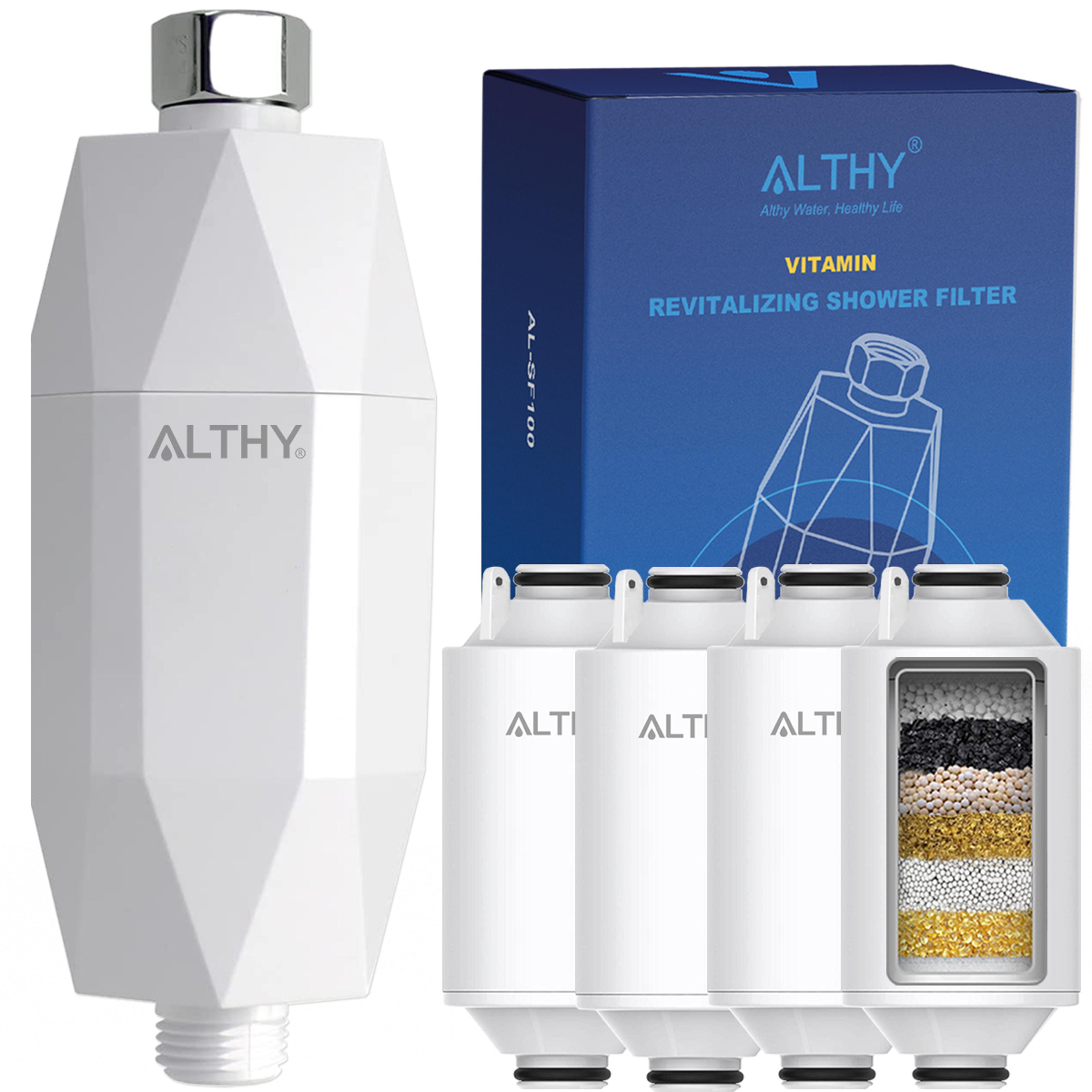 vitamin c shower filter for hard water chlorine removal skin hair care