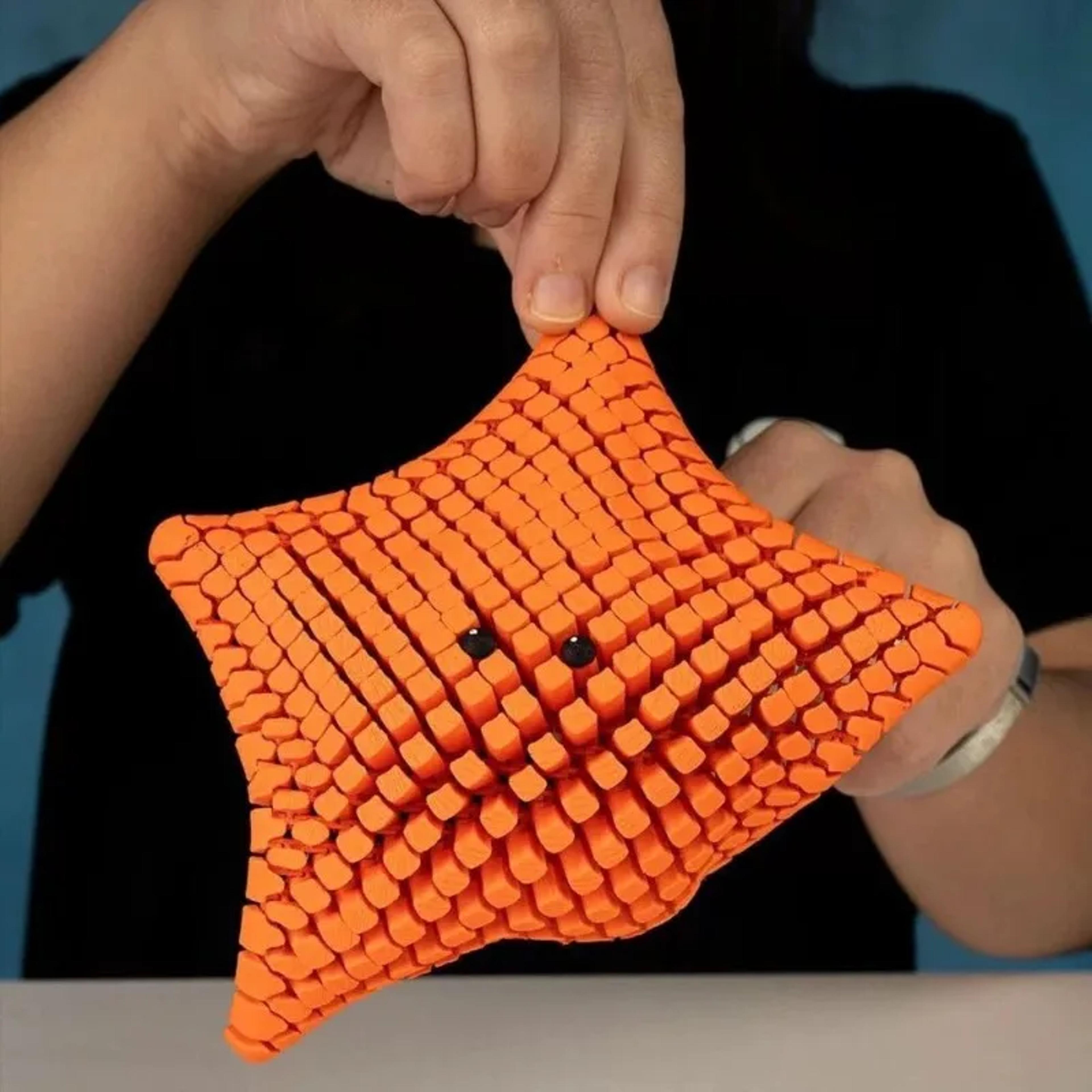 articulated starfish fidget toy 3d printed desk decor for stress relief