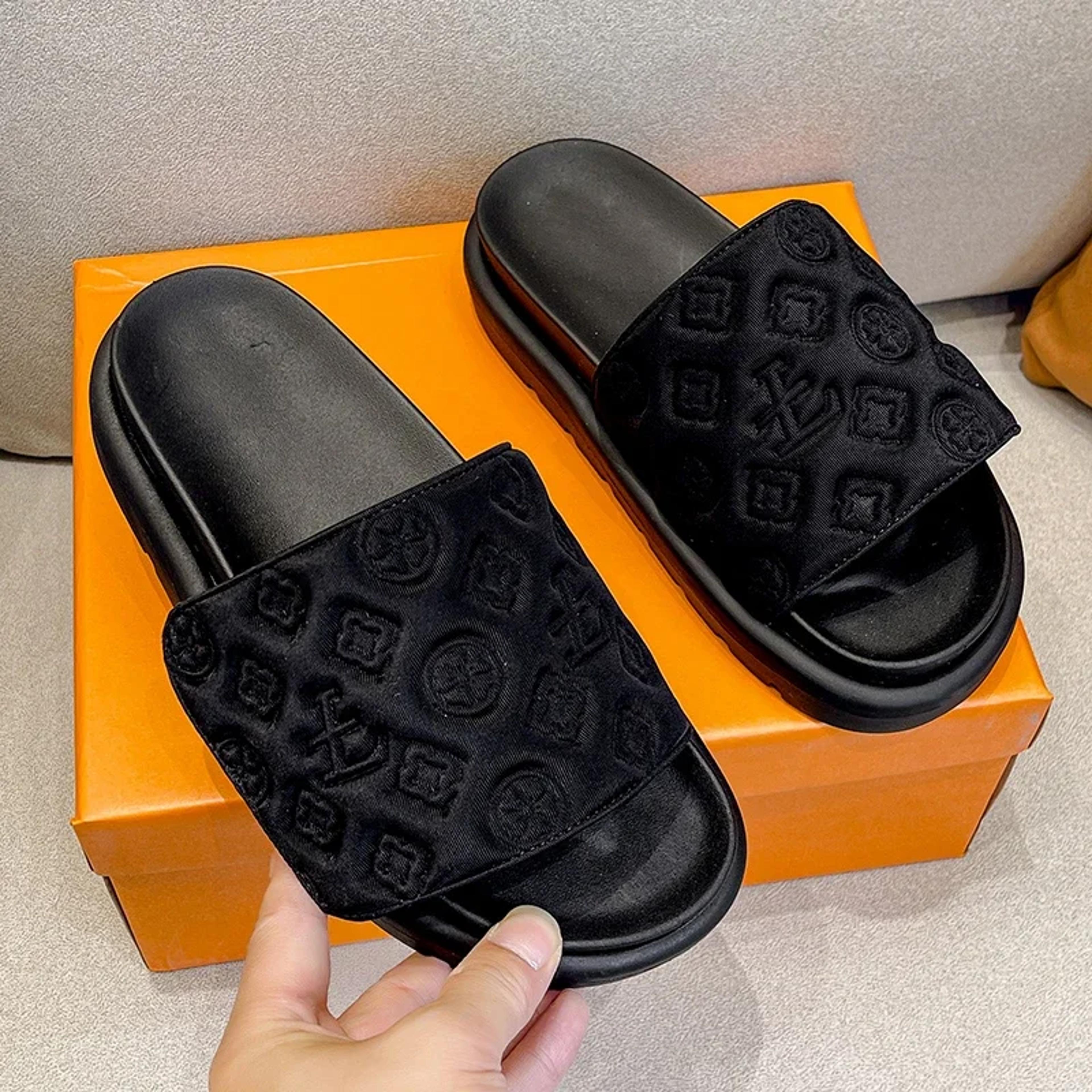 luxury platform slides women beach sandals comfort home slippers