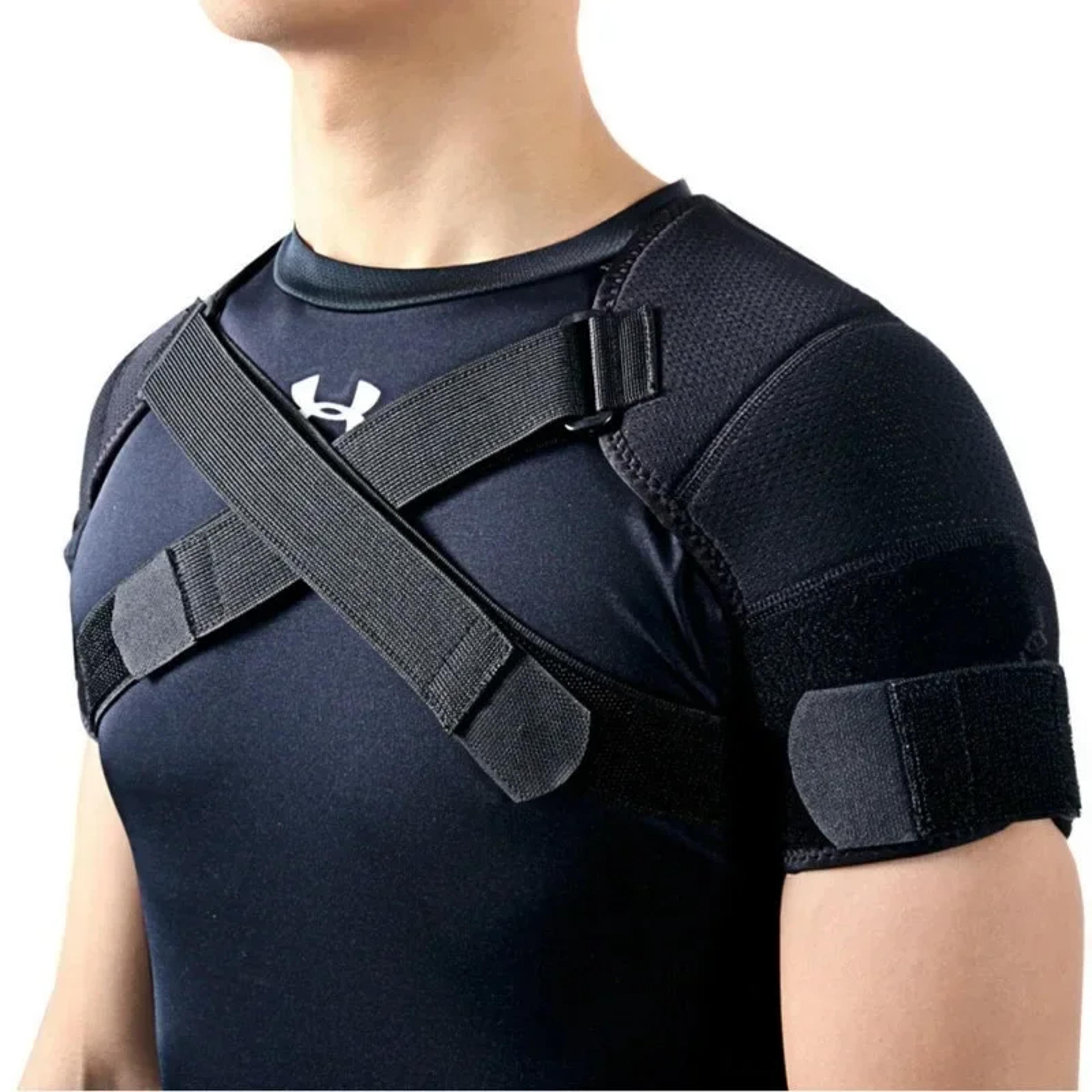 dual shoulder support brace for pain relief adjustable shoulder brace compression strap