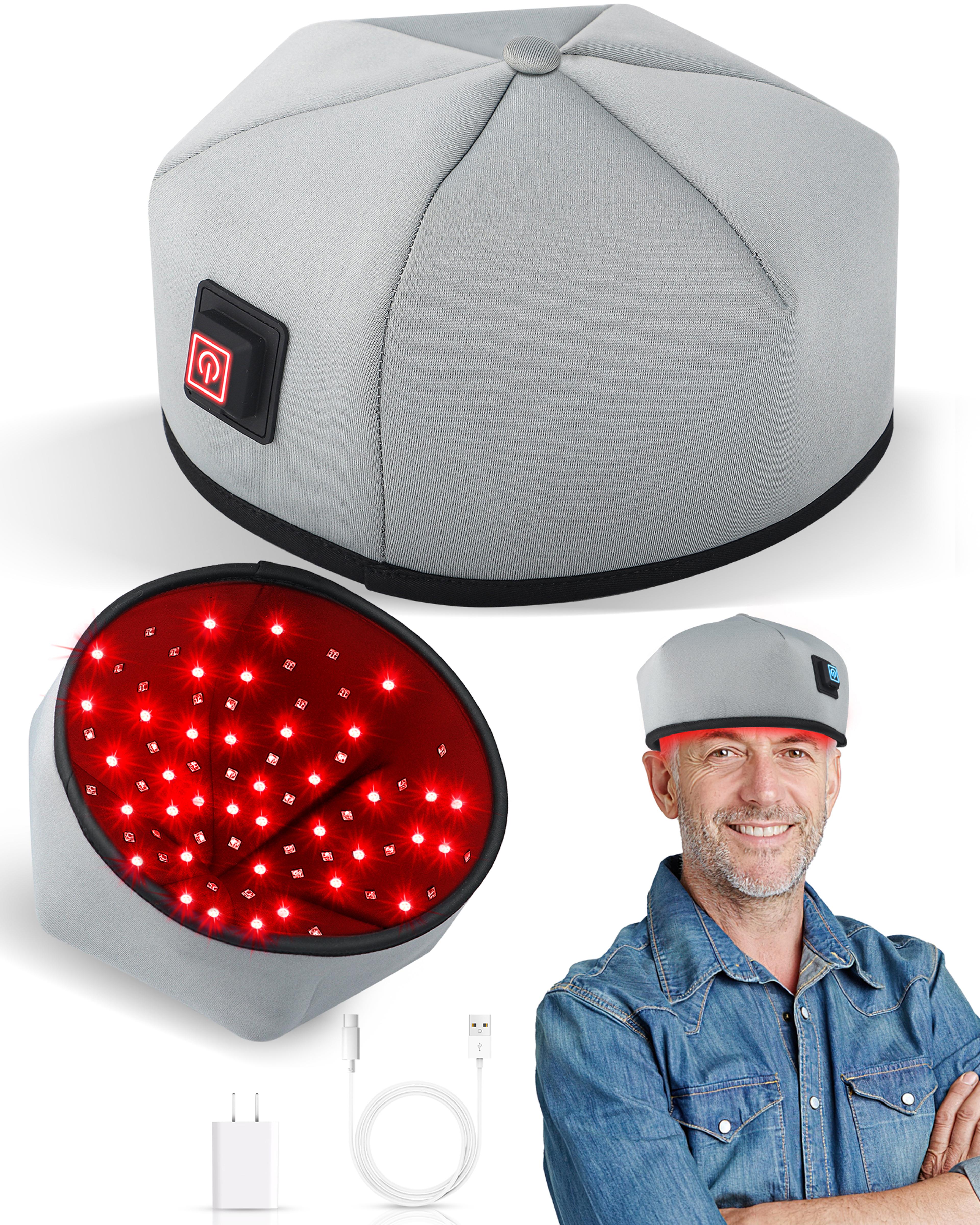 650nm lllt hair growth cap red light therapy hair regrowth device for men and women wired