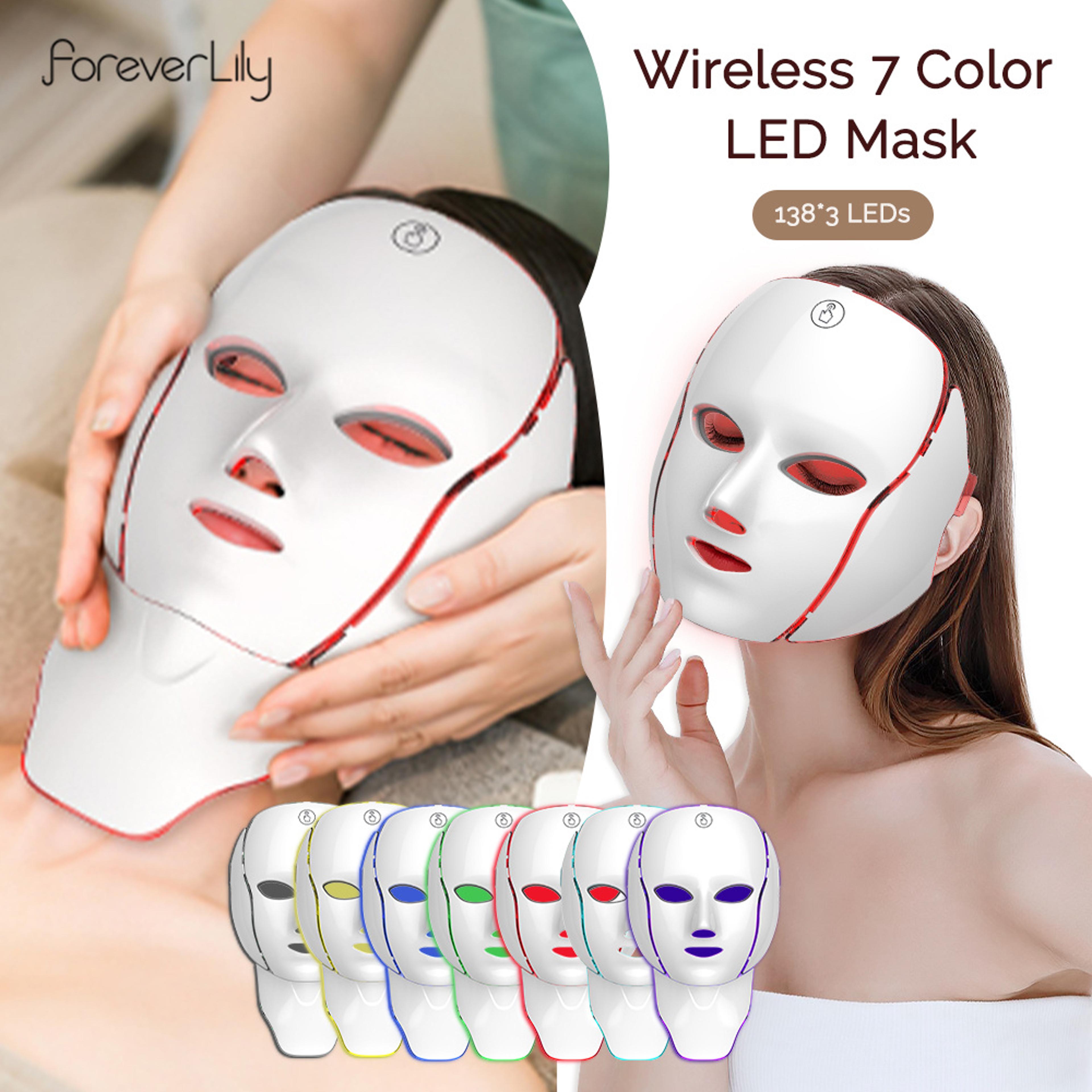 7 color led light therapy mask face and neck red light therapy mask for skin rejuvenation anti aging