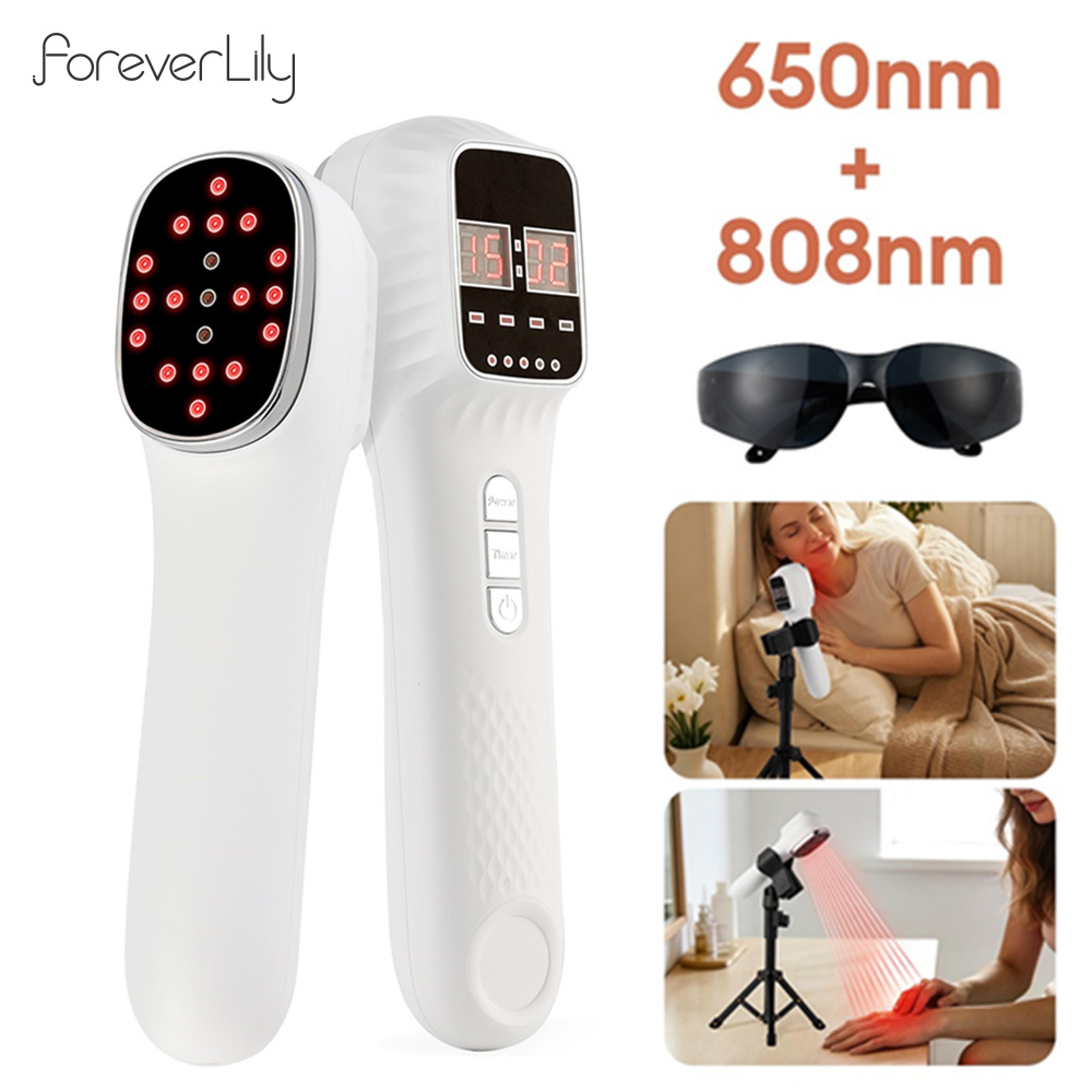 portable red light therapy device for face and body 650nm 808nm infrared therapy wand