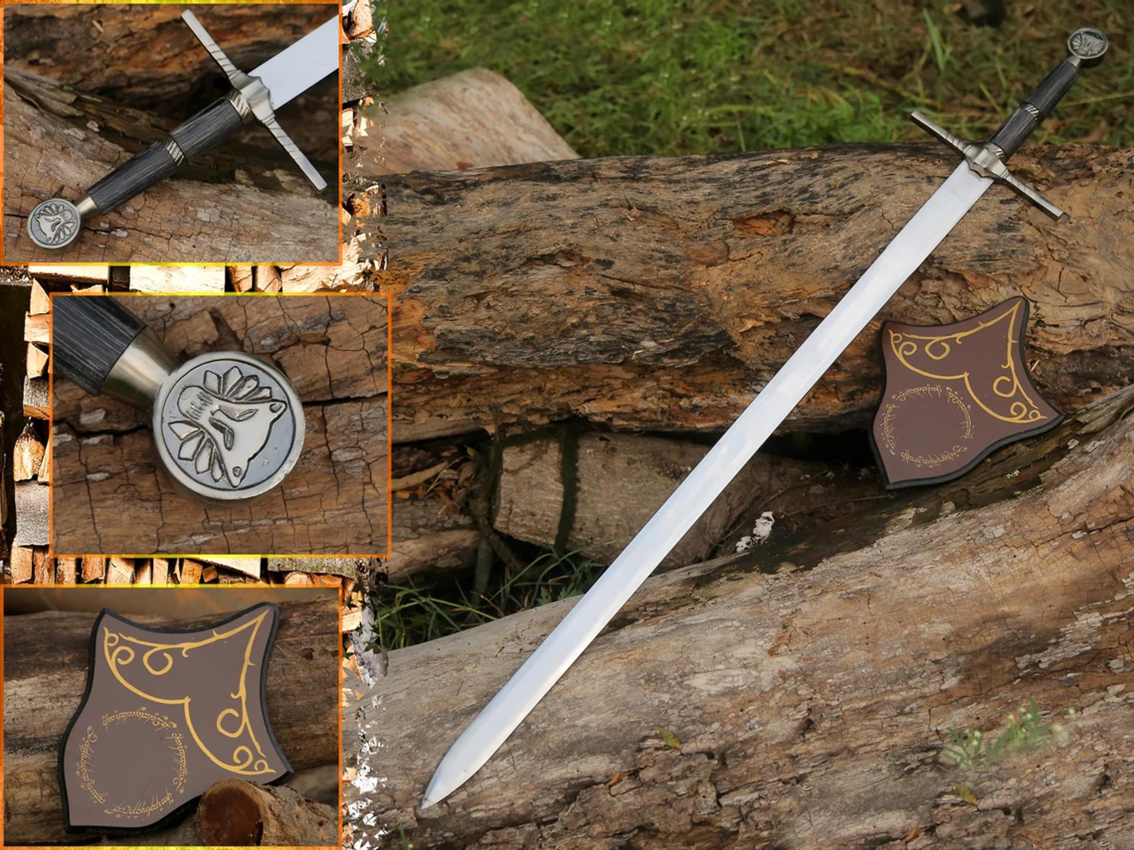 geralt's might: handmade replica steel sword from the witcher with sheath