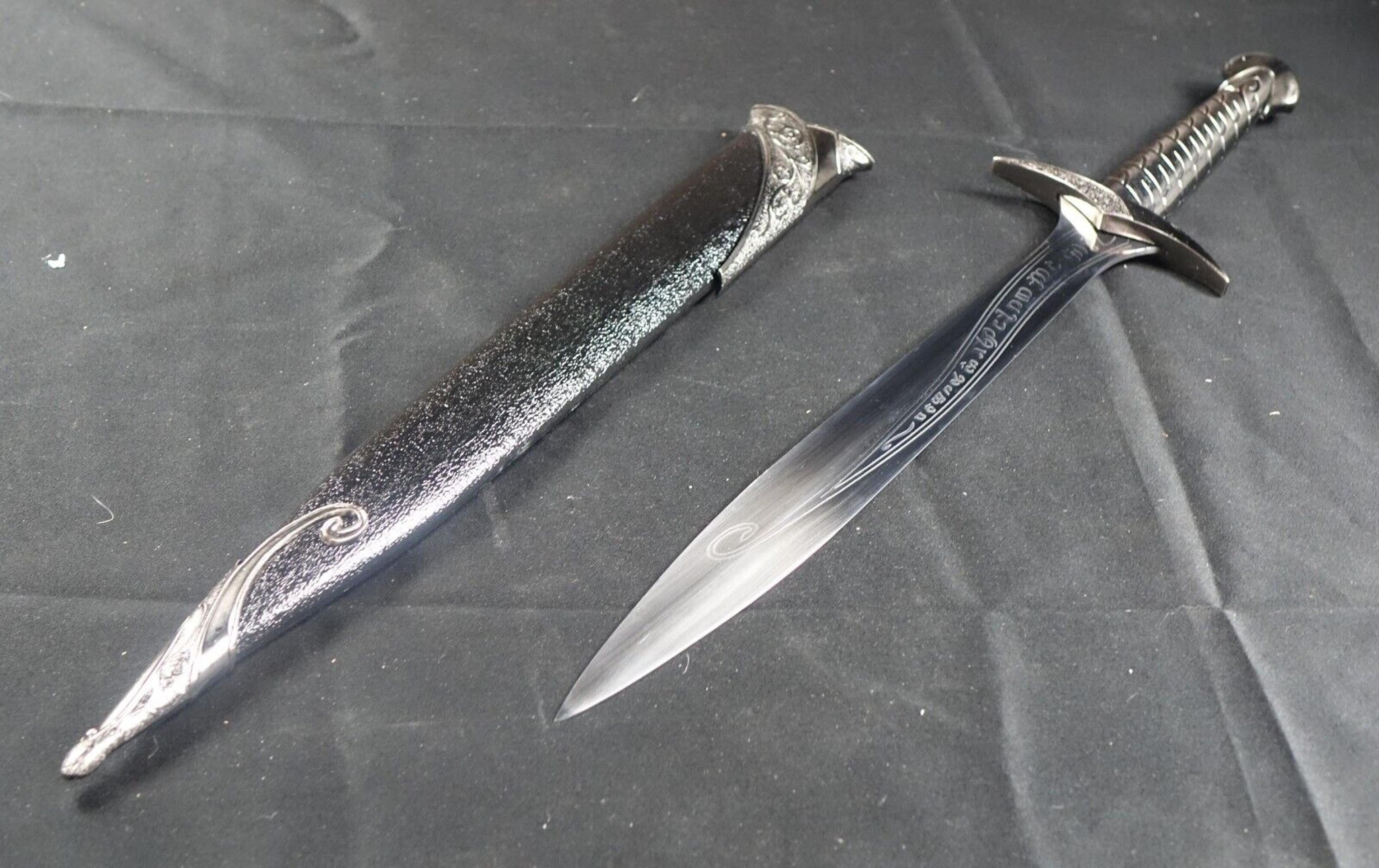 elvish fantasy dagger & scabbard: the hobbit sting sword of frodo (25.75") medieval