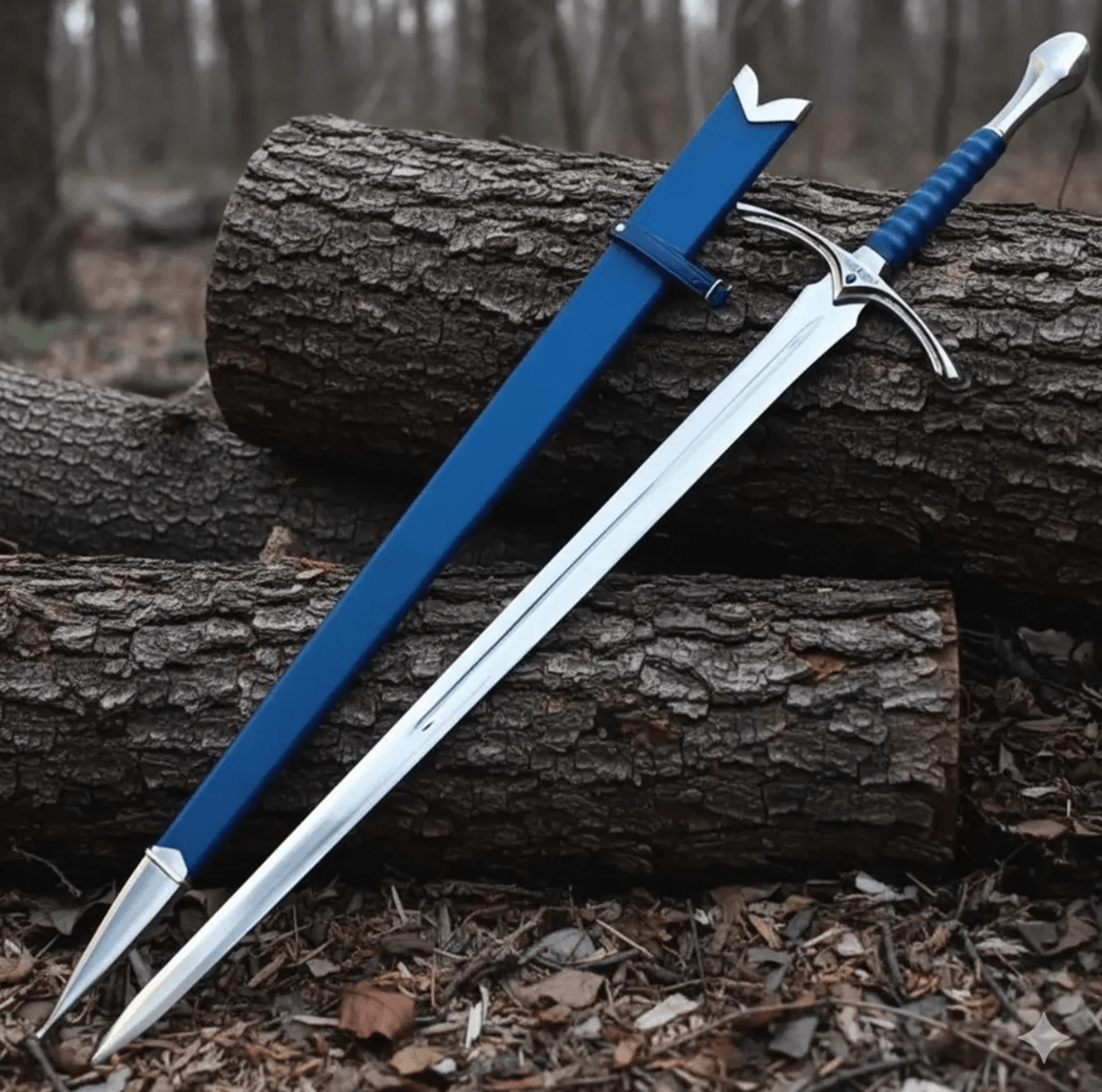viking damascus sword | hand-forged 37 inch norse steel sword – christmas display gift