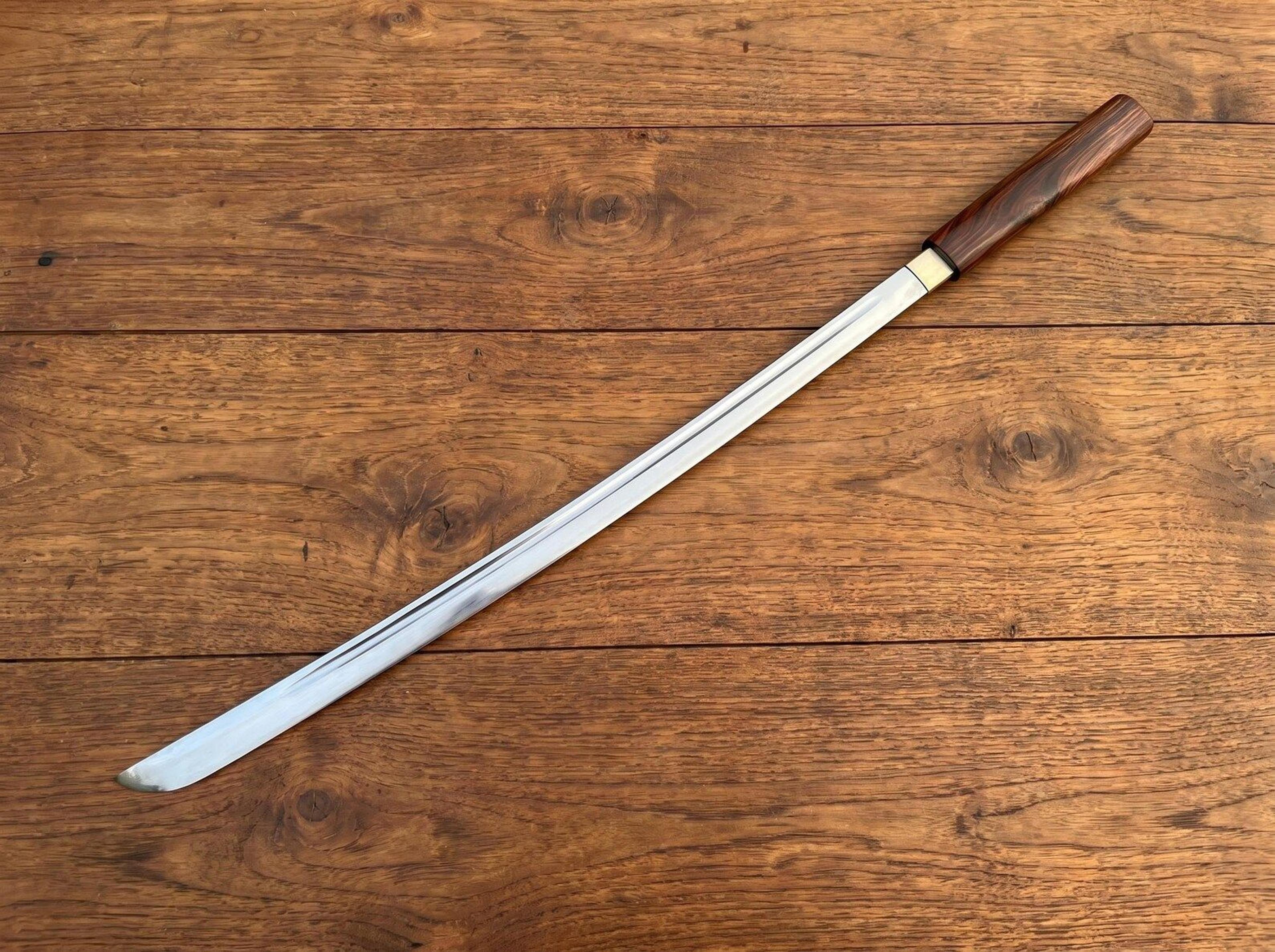 forged chinese dao sword | 40 inch stainless steel kung fu saber with wooden scabbard | traditional martial arts display