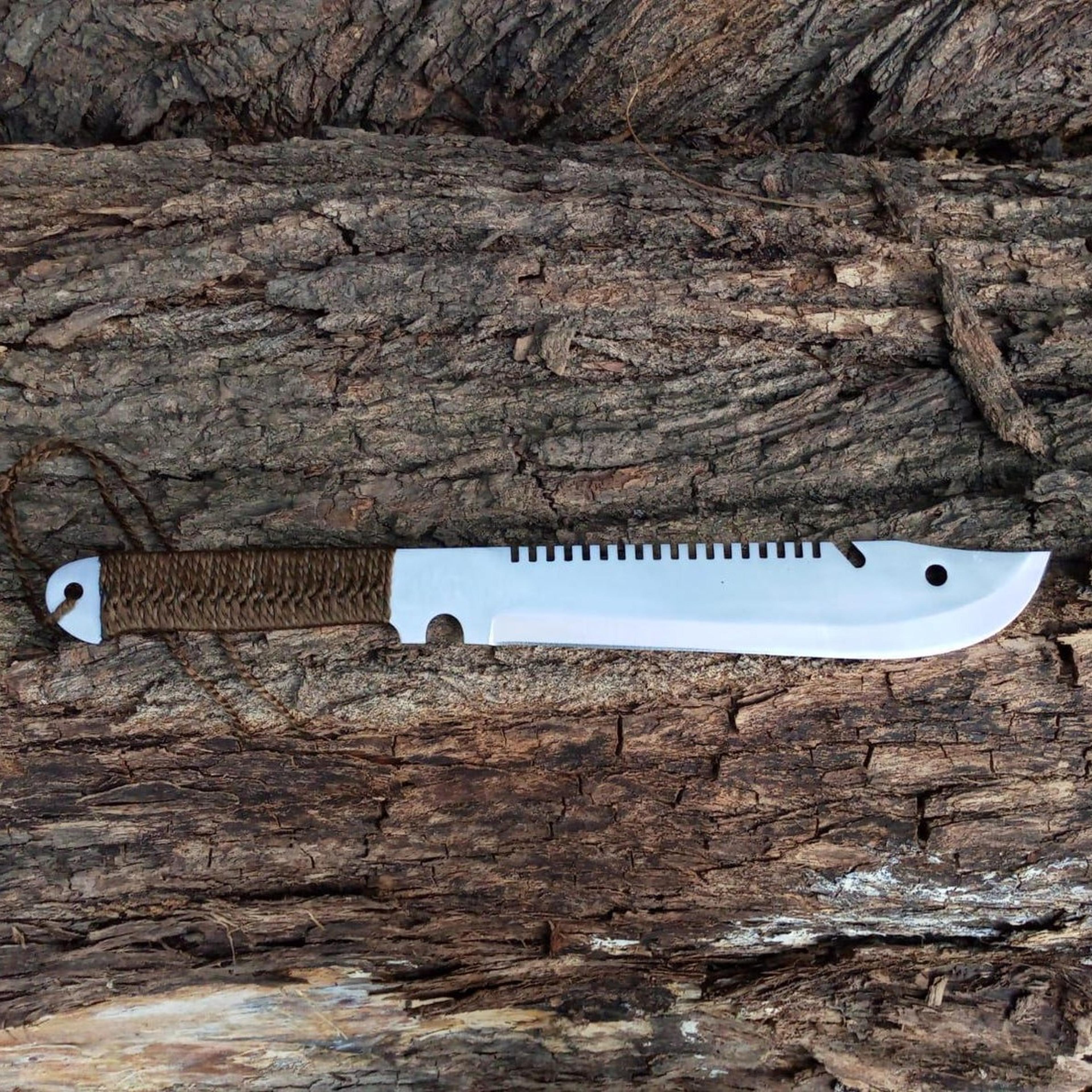18in handmade survival machete hand forged steel blade wrapped grip custom made bushcraft collector knife