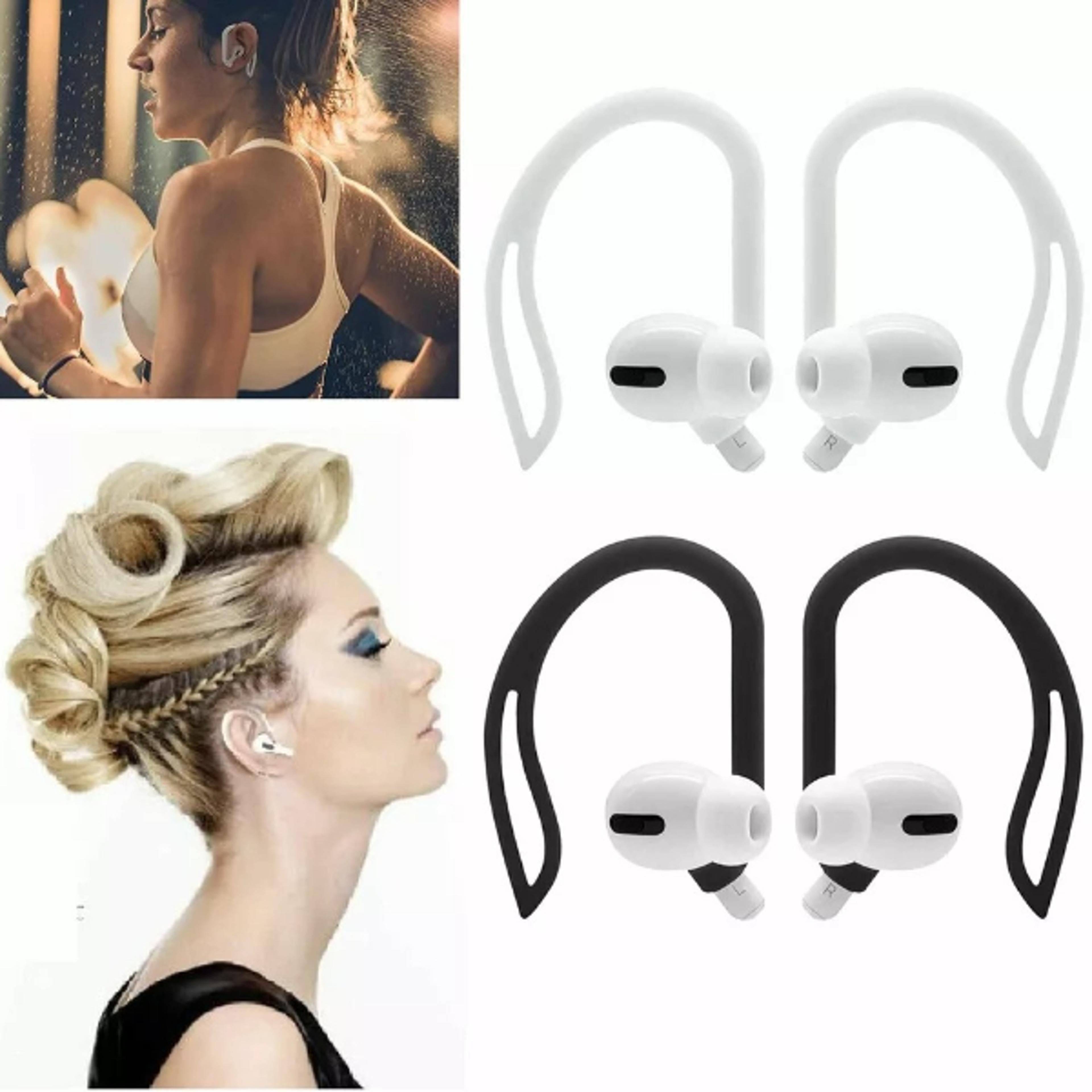 for apple airpods 1/2 pro, tpu silicone ear hooks, anti-lost earphone holder cover, secure fit