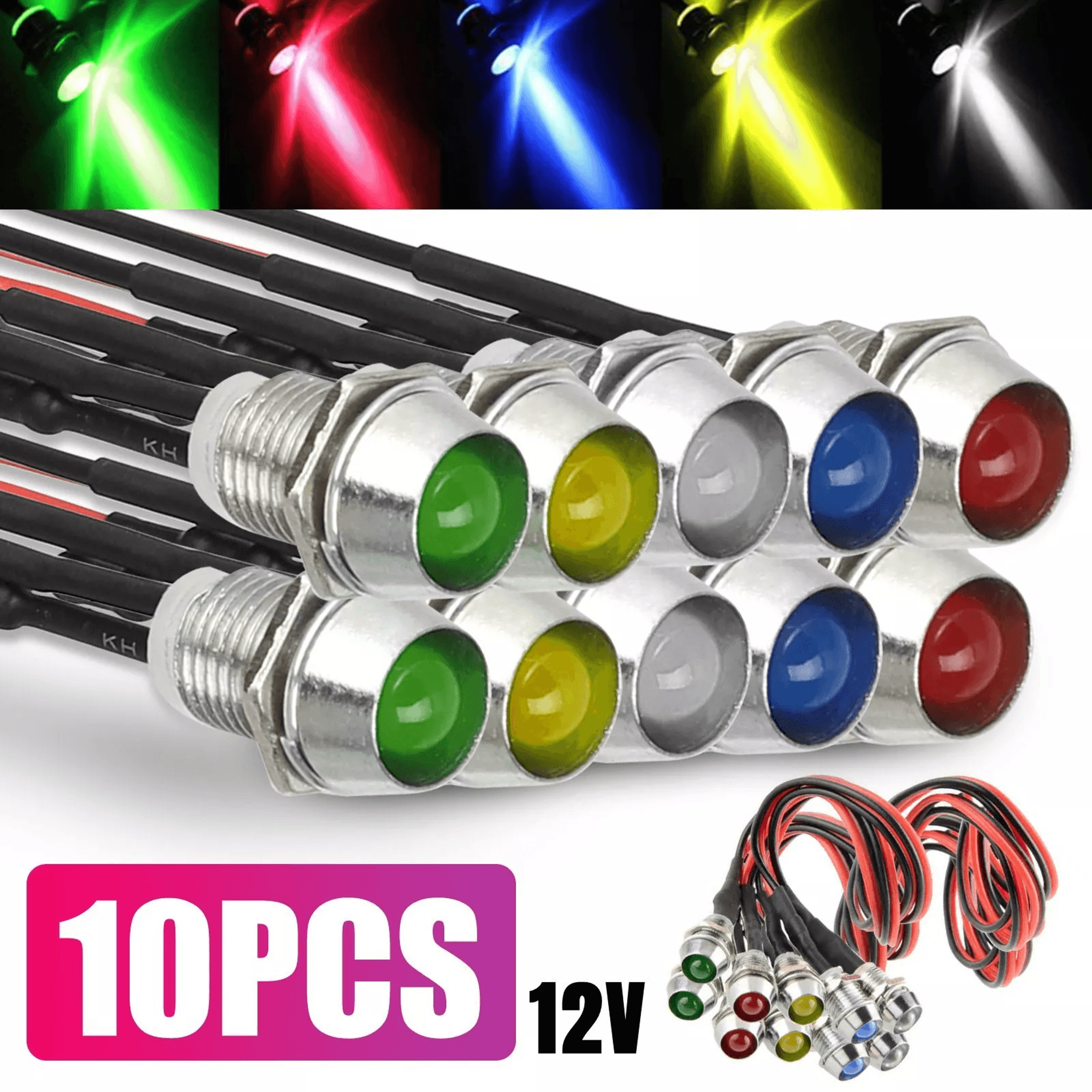 led pilot dash lights indicator lamp for car boat dashboard panel