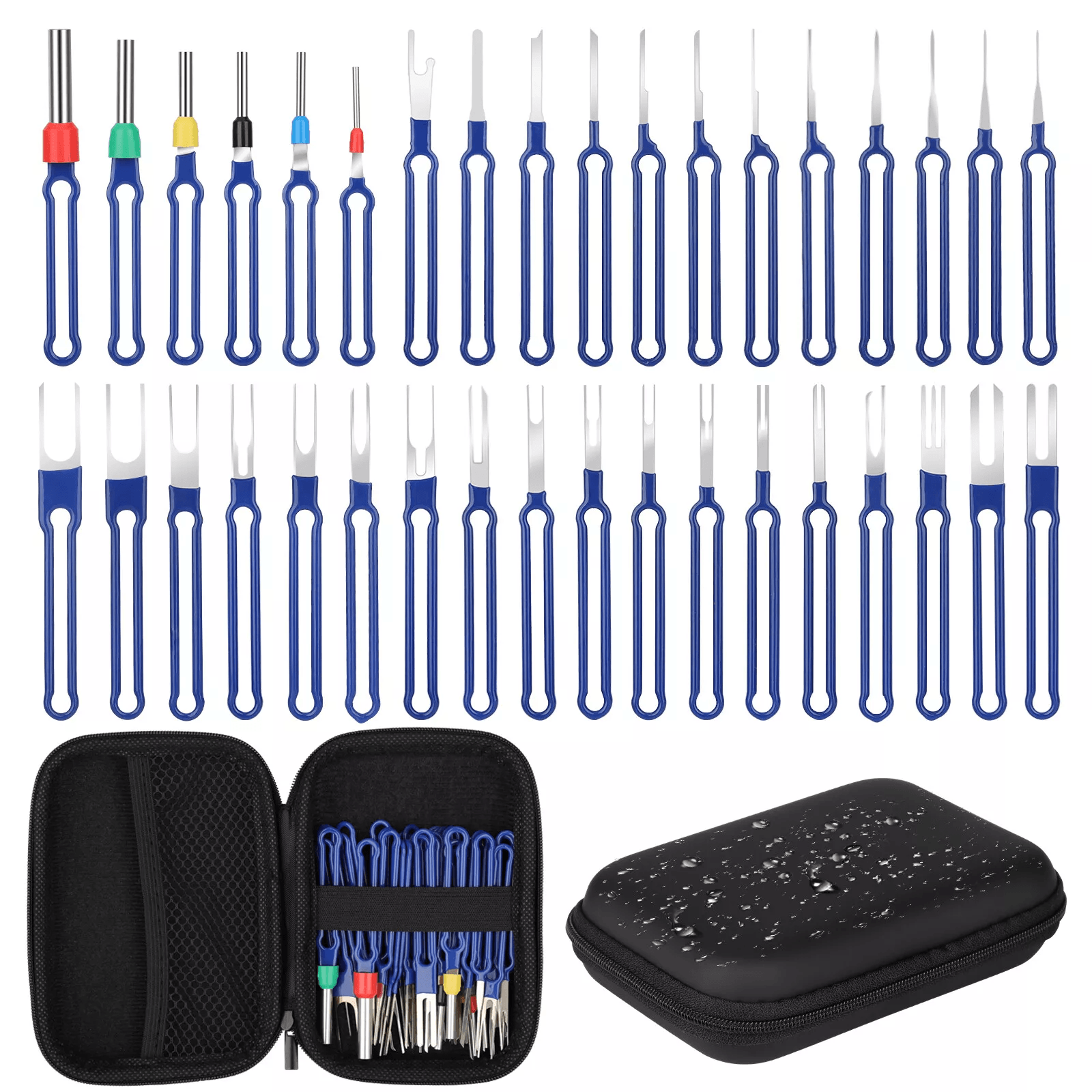 36pcs pin extractor electrical wire connector terminal removal ejector tool kit automotive & electronics depinning set