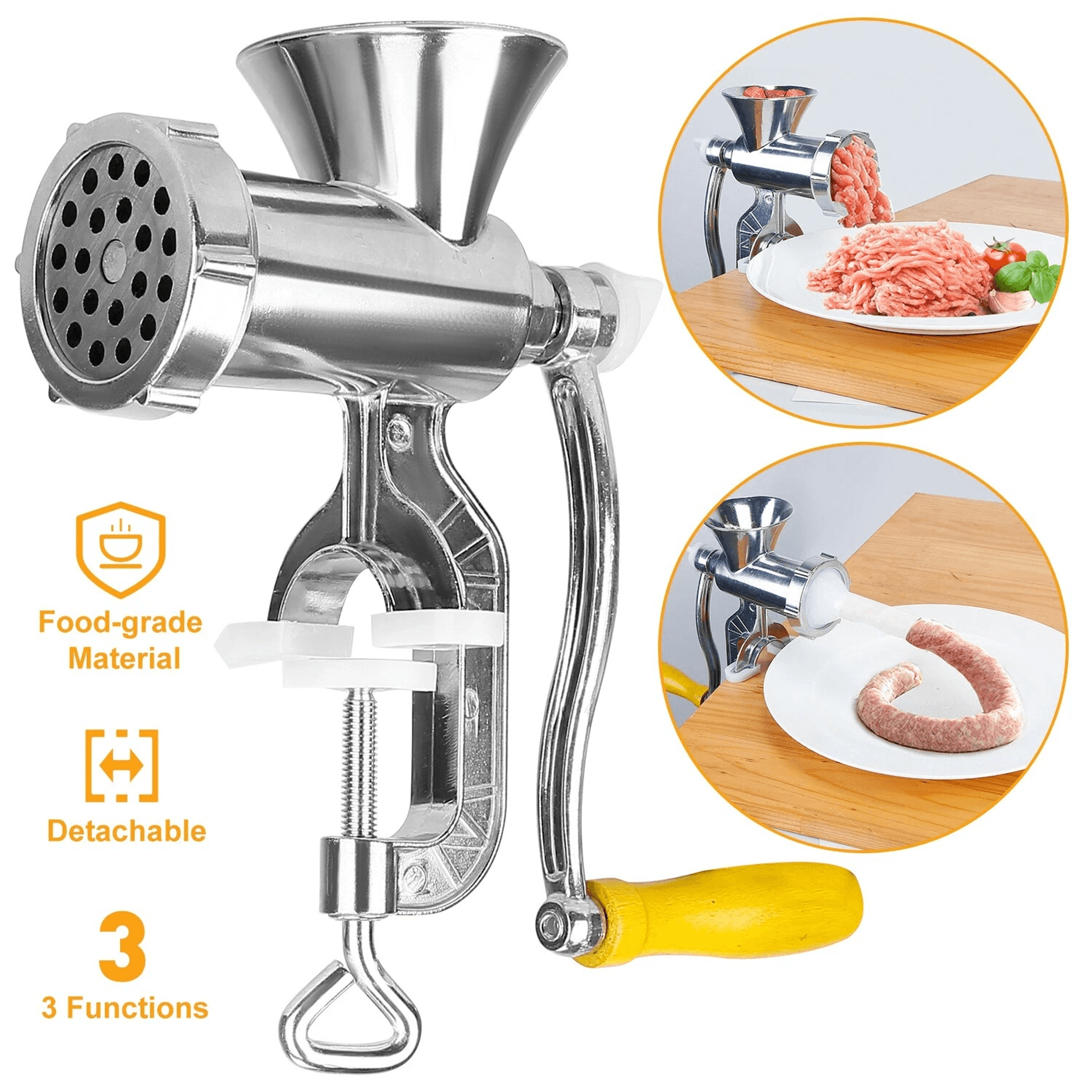 manual meat grinder mincer stuffer hand crank sausage filler pasta maker machine kitchen tool for meat,and spices