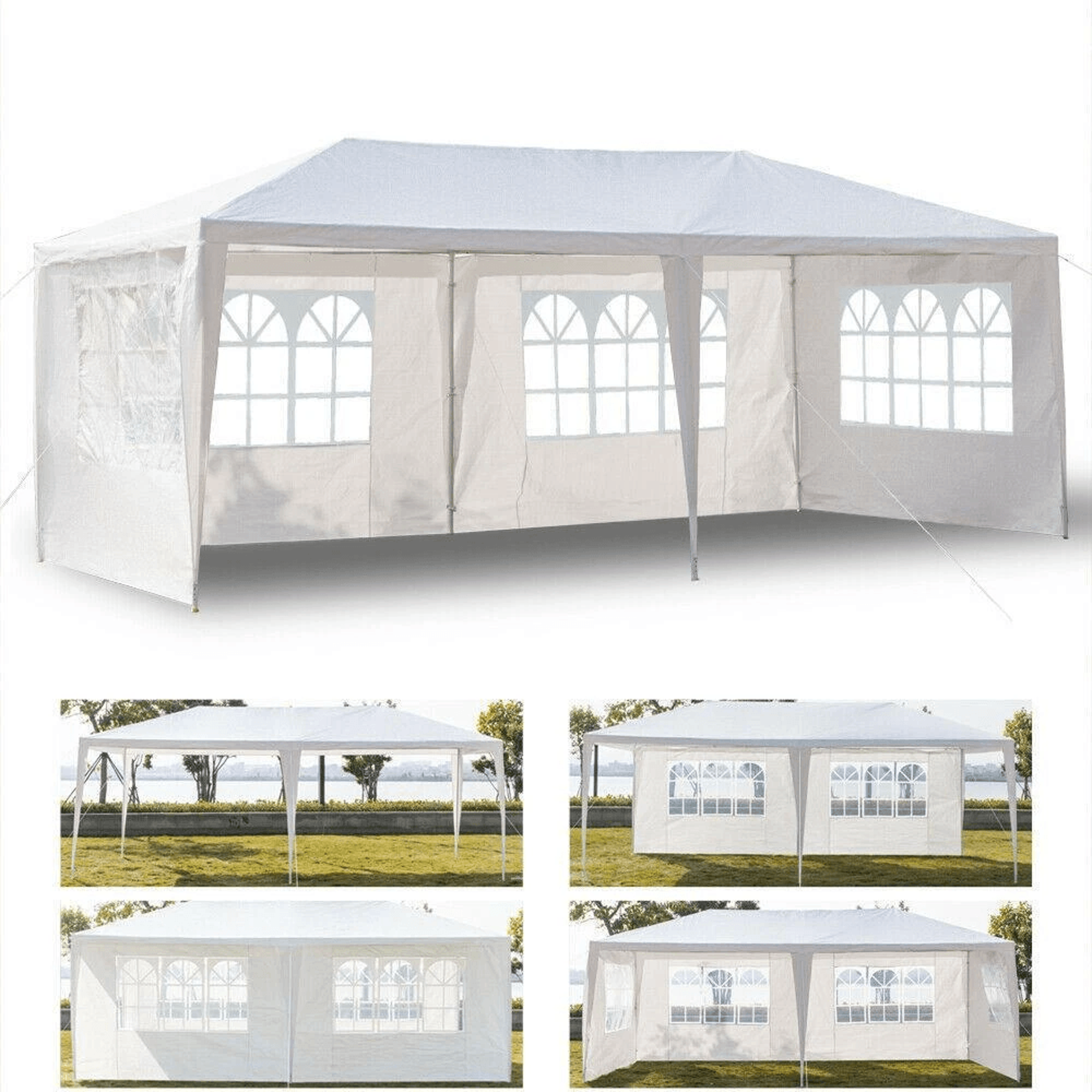 heavy duty outdoor canopy party tent with sidewalls, waterproof wedding gazebo pavilion for catered events & receptions