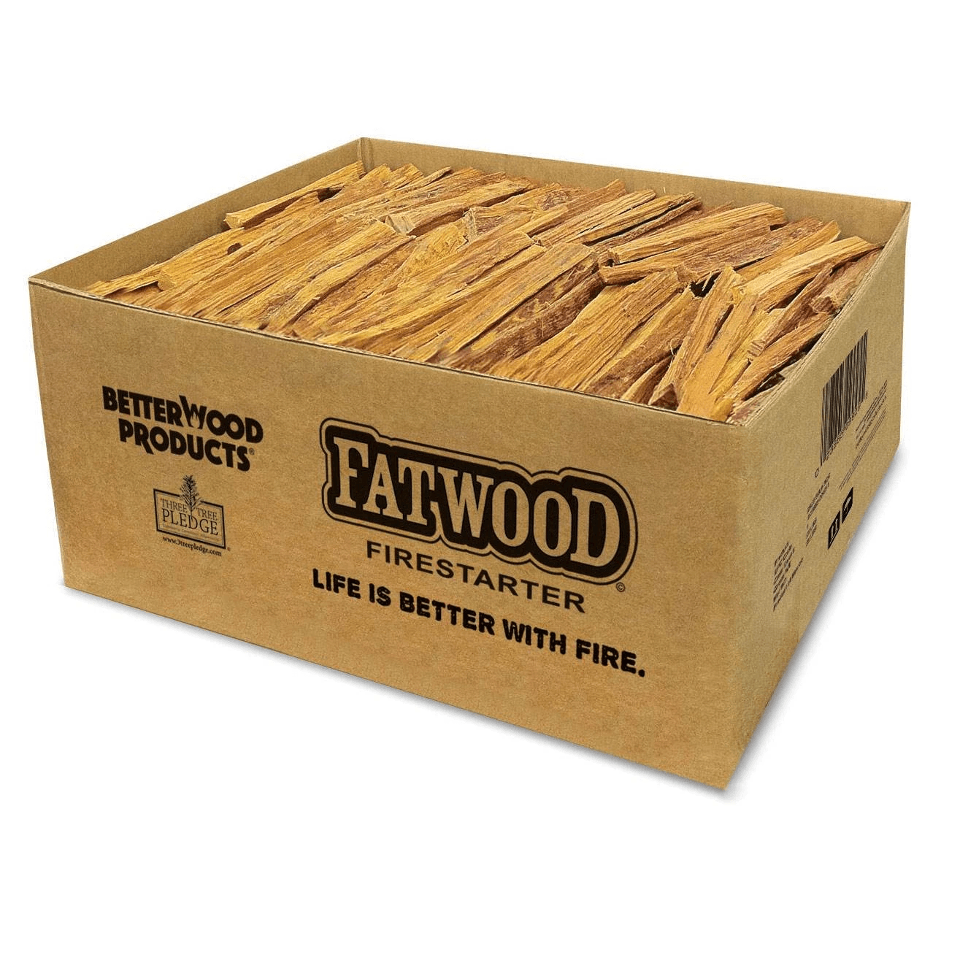 better wood products fatwood all natural fire logs, eco friendly wood fire starter for fireplace, campfire & bbq