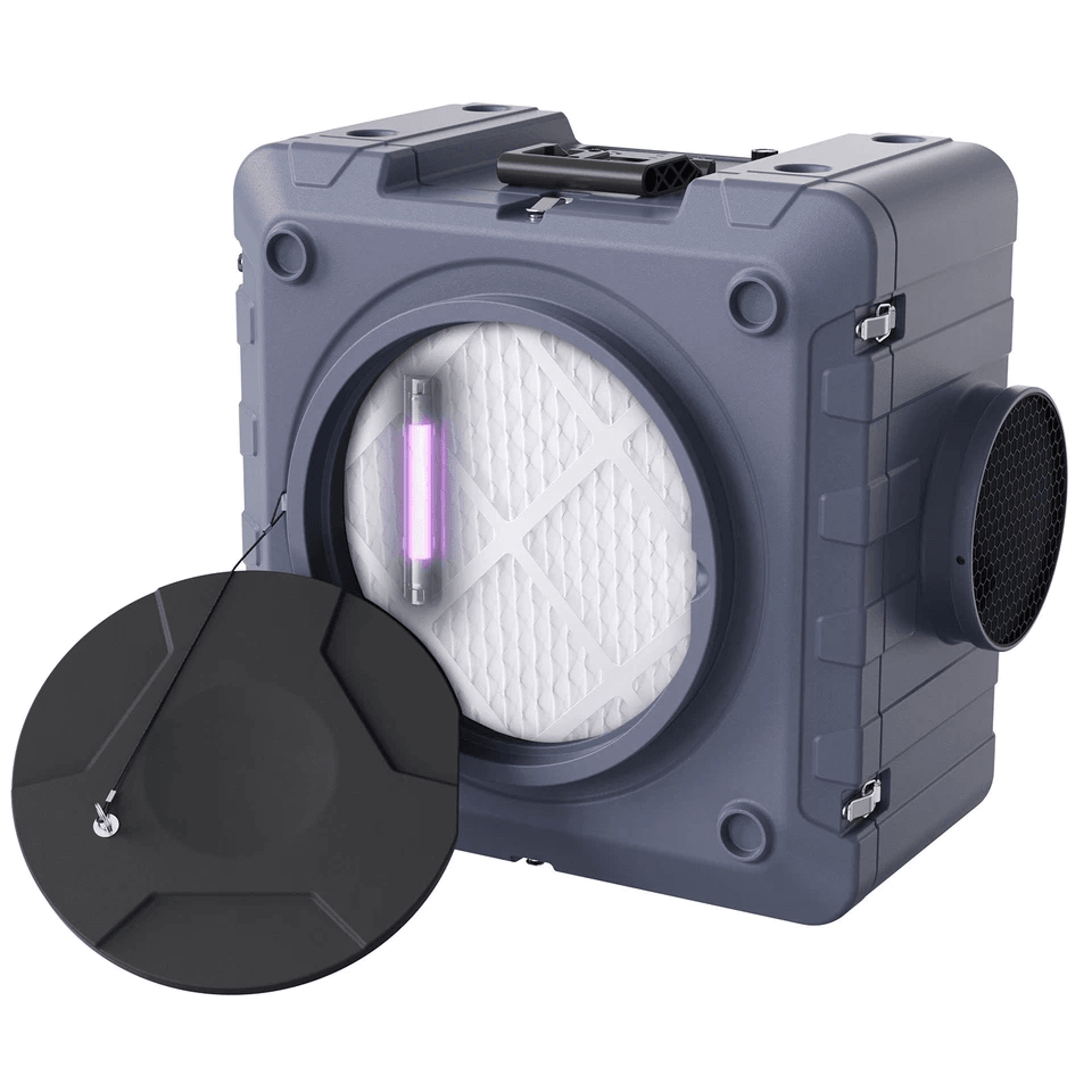 air scrubber with 3 stage filtration, stackable negative air machine for industrial & commercial use
