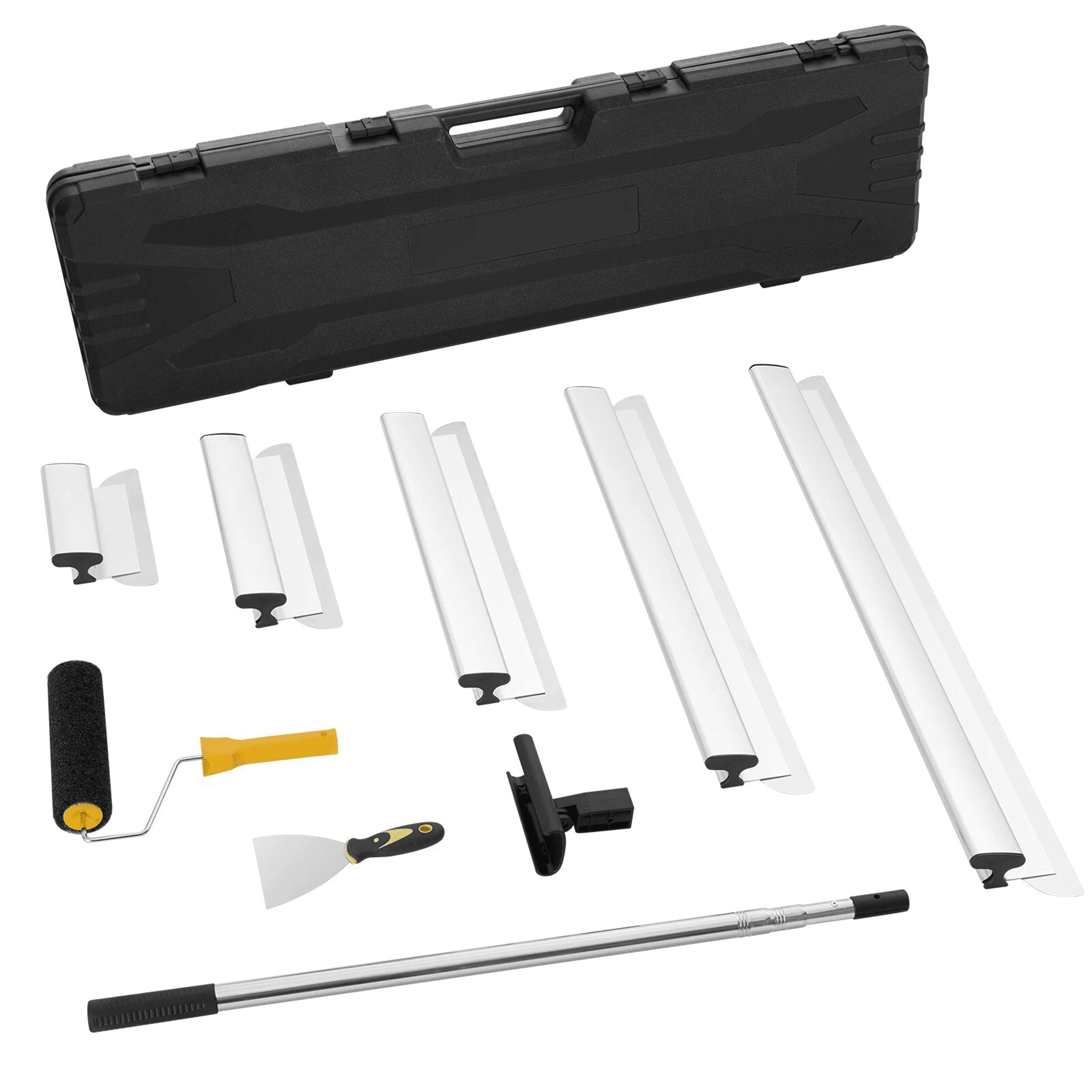 drywall skimming blade set knife combo & handle, complete skim coat tool kit for wall & ceiling finishing