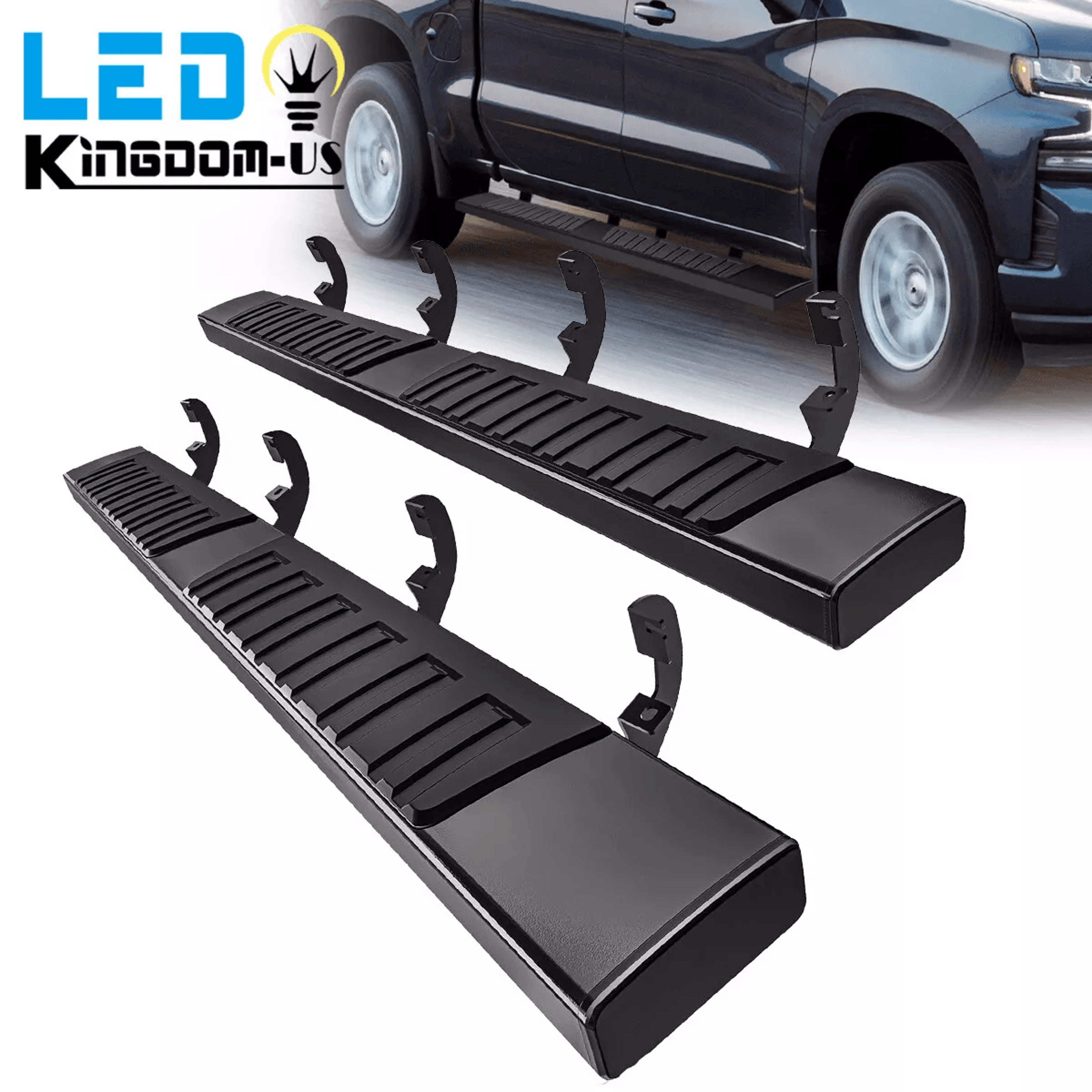 running boards for silverado/sierra crew cab, heavy-duty nerf bars side steps