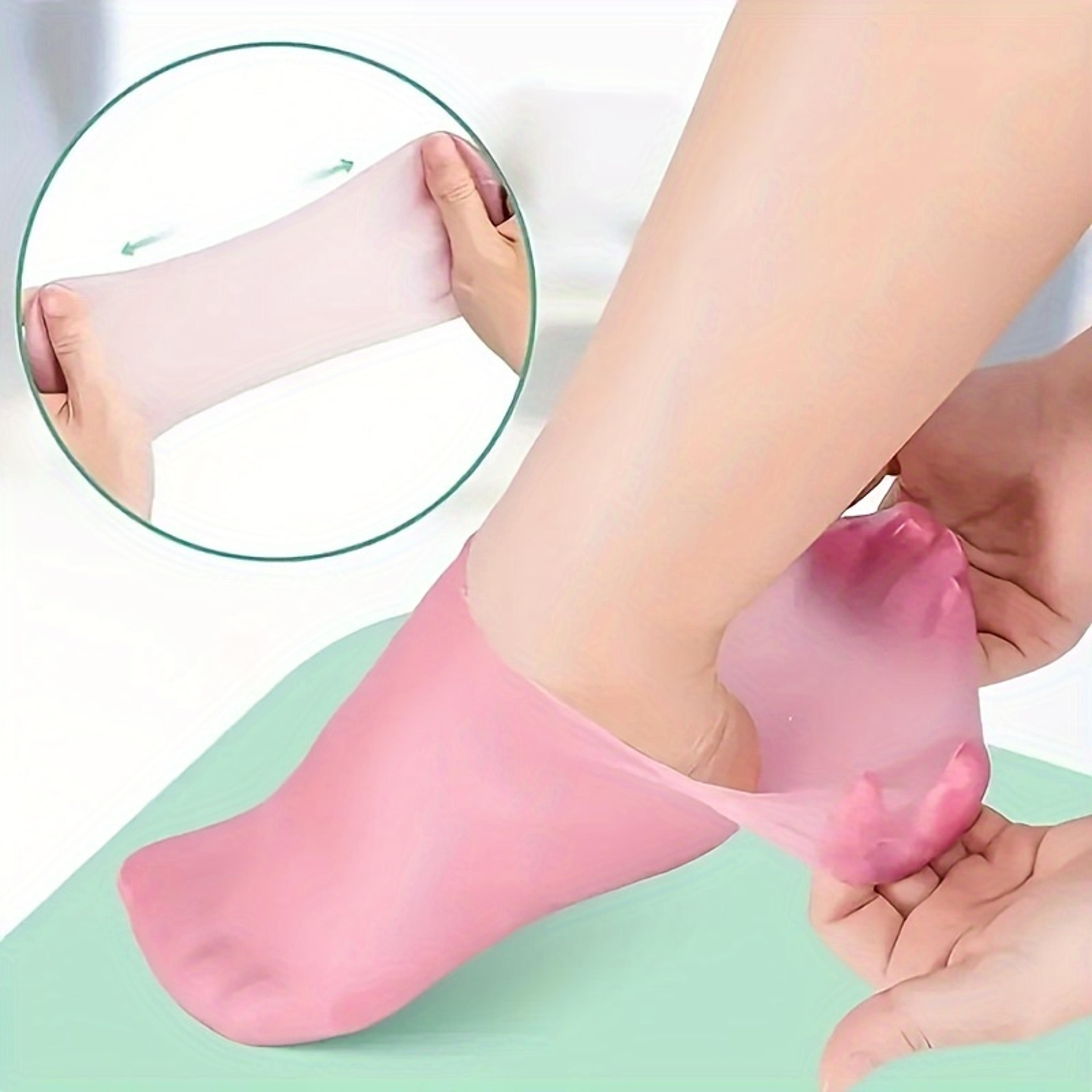 silicone gel moisturizing foot socks for dry cracked heels hydrating spa treatments